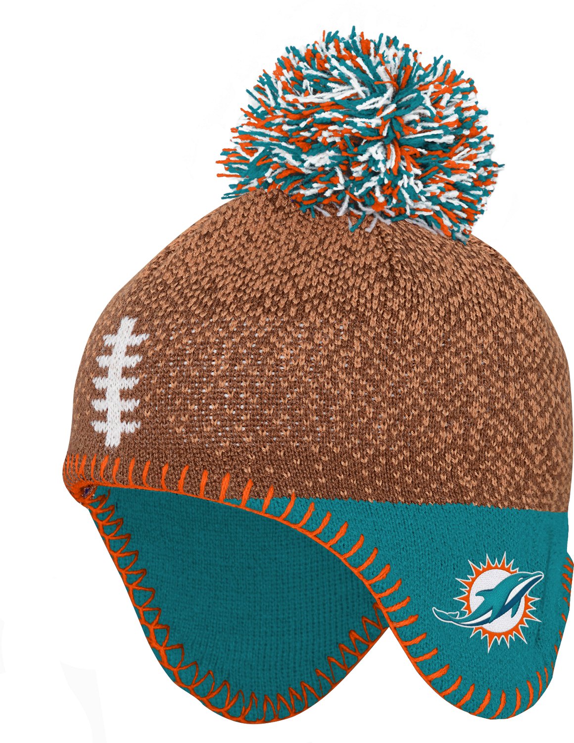 Outerstuff Infants' Dolphins Football Head Knit Hat - view number 2