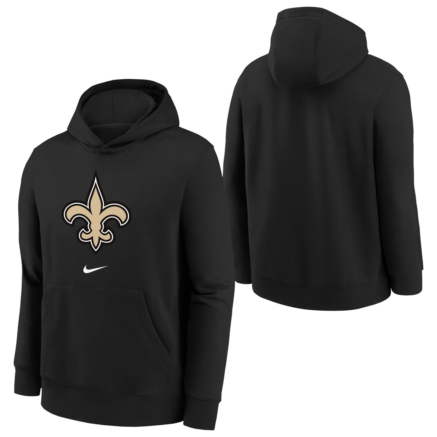 Nike Kids' New Orleans Saints Club Fleece Logo Hoodie