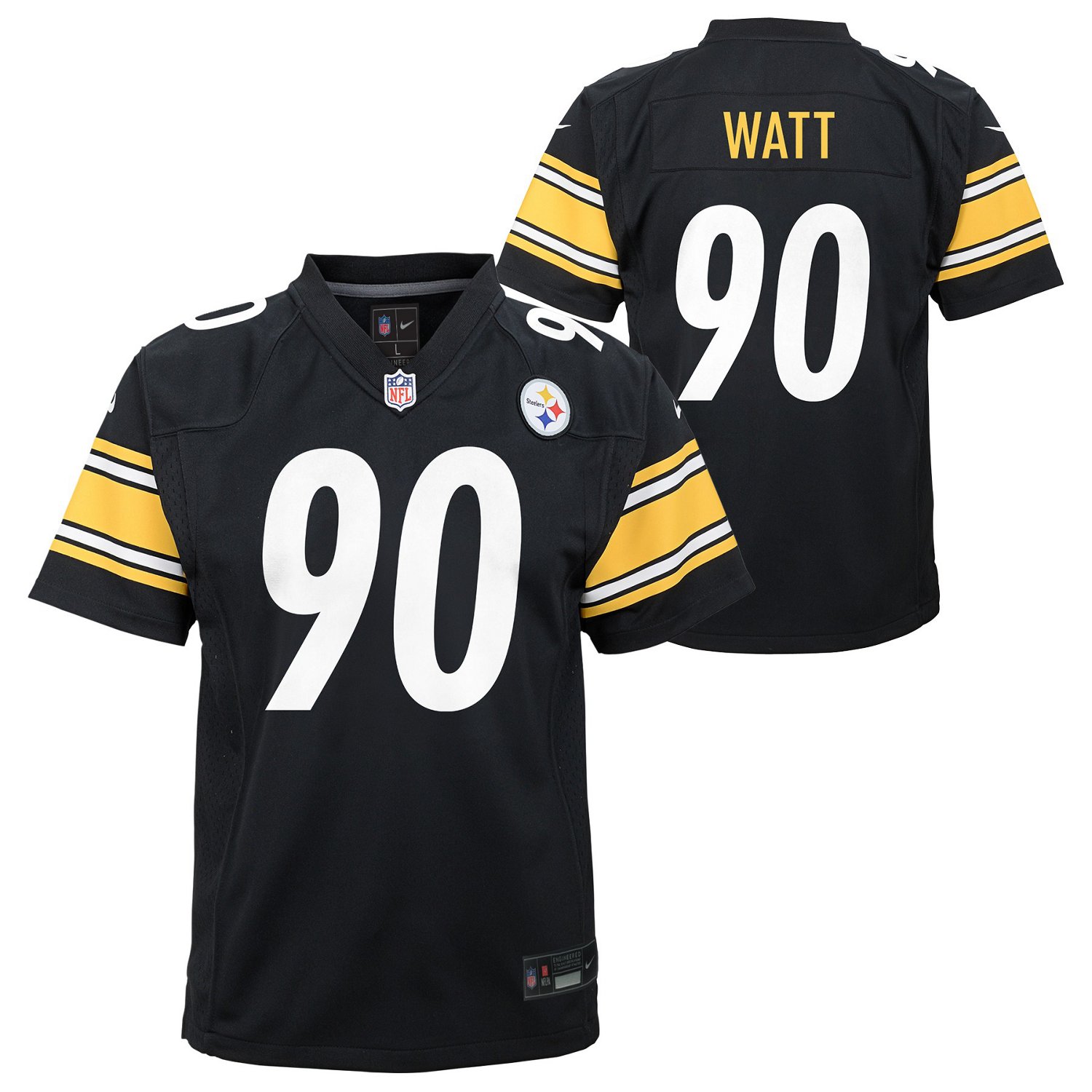 Nike Boys' Pittsburgh Steelers TJ Watt Game Team Jersey - view number 2
