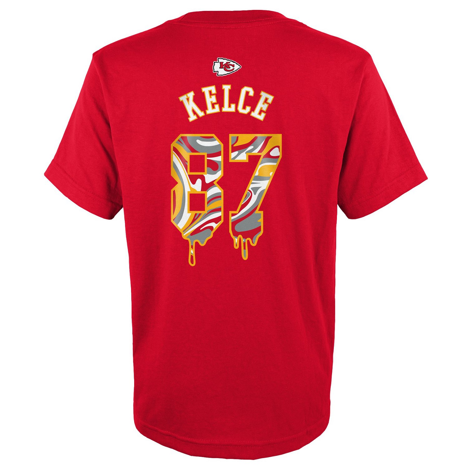 Outerstuff Youth Chiefs Travis Kelce Name and Number Drip Cotton T-shirt - view number 3