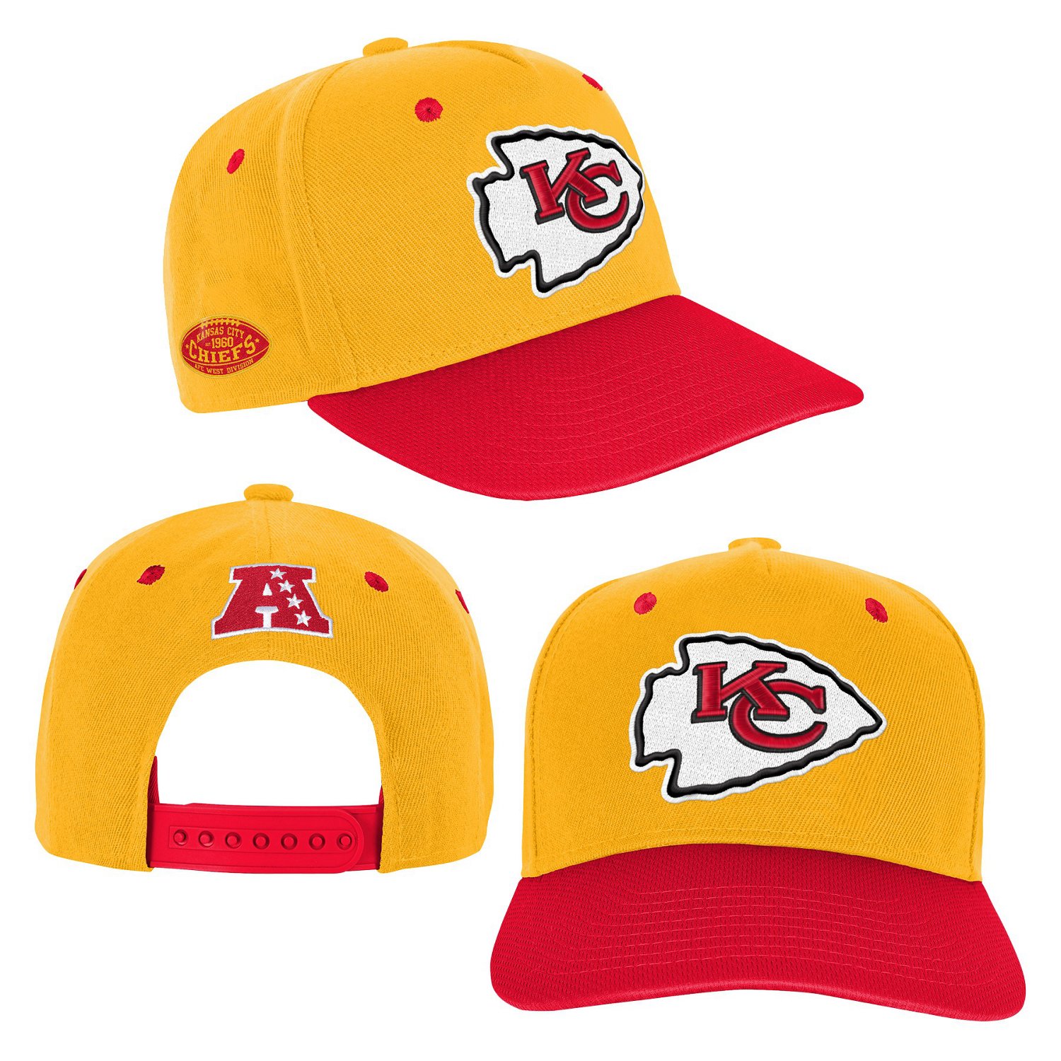 Outerstuff Boys' Kansas City Chiefs Pro-Sport Precurved Snapback Cap                                                             - view number 2