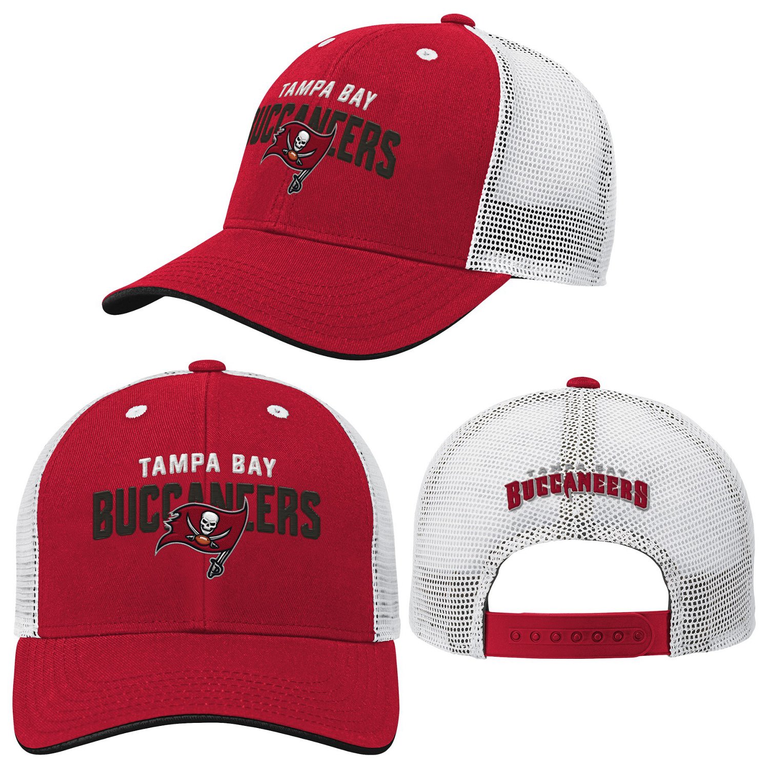 Outerstuff Boys' Tampa Bay Buccaneers Core Lockup Mesh Back Adjustable Cap - view number 2