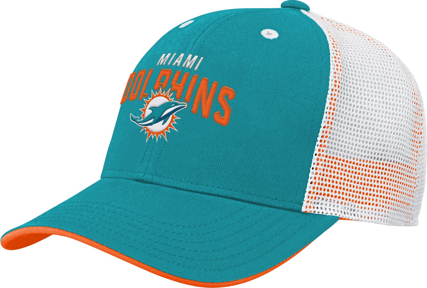 Outerstuff Boys' Miami Dolphins Core Lockup Mesh Back Adjustable Cap                                                             - view number 2