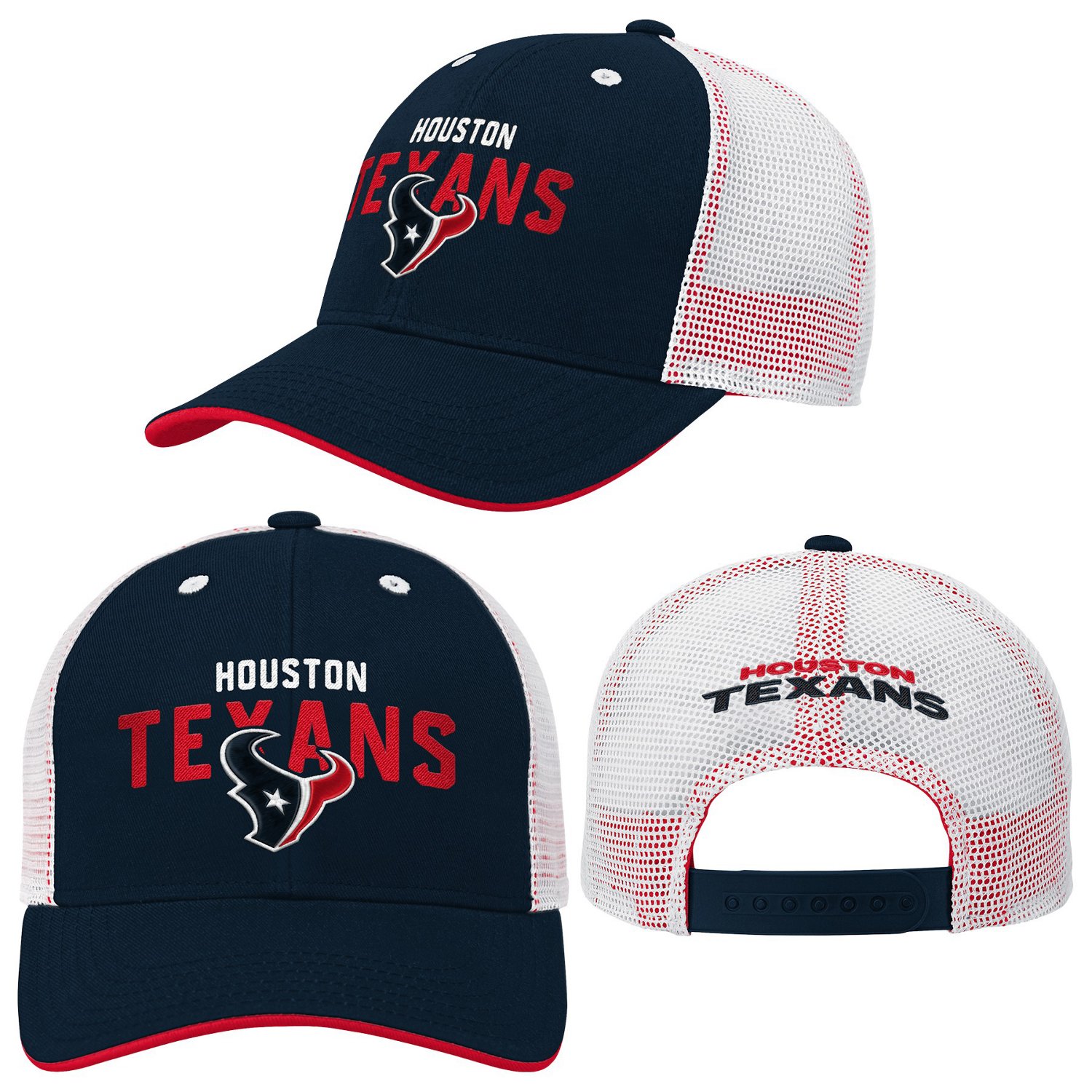 Outerstuff Boys' Houston Texans Core Lockup Mesh Back Adjustable Cap                                                             - view number 2