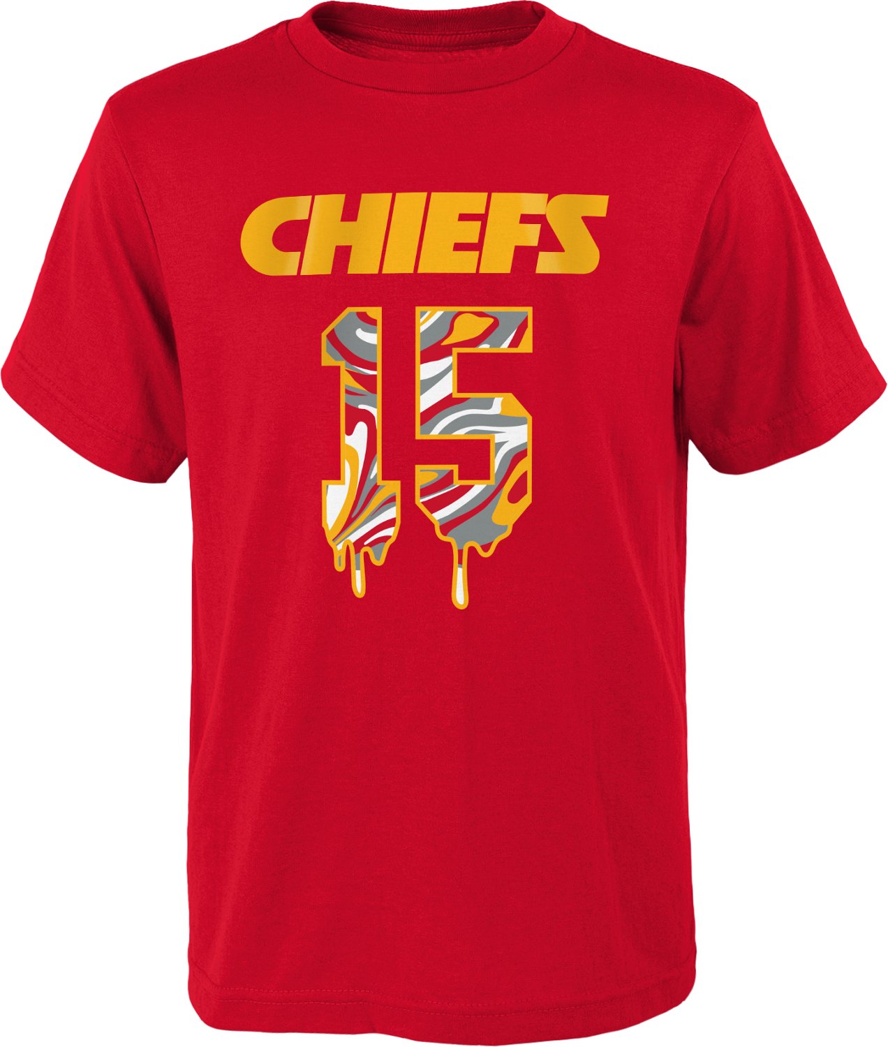 Outerstuff Youth Chiefs Patrick Mahomes Name and Number Drip Cotton T-shirt