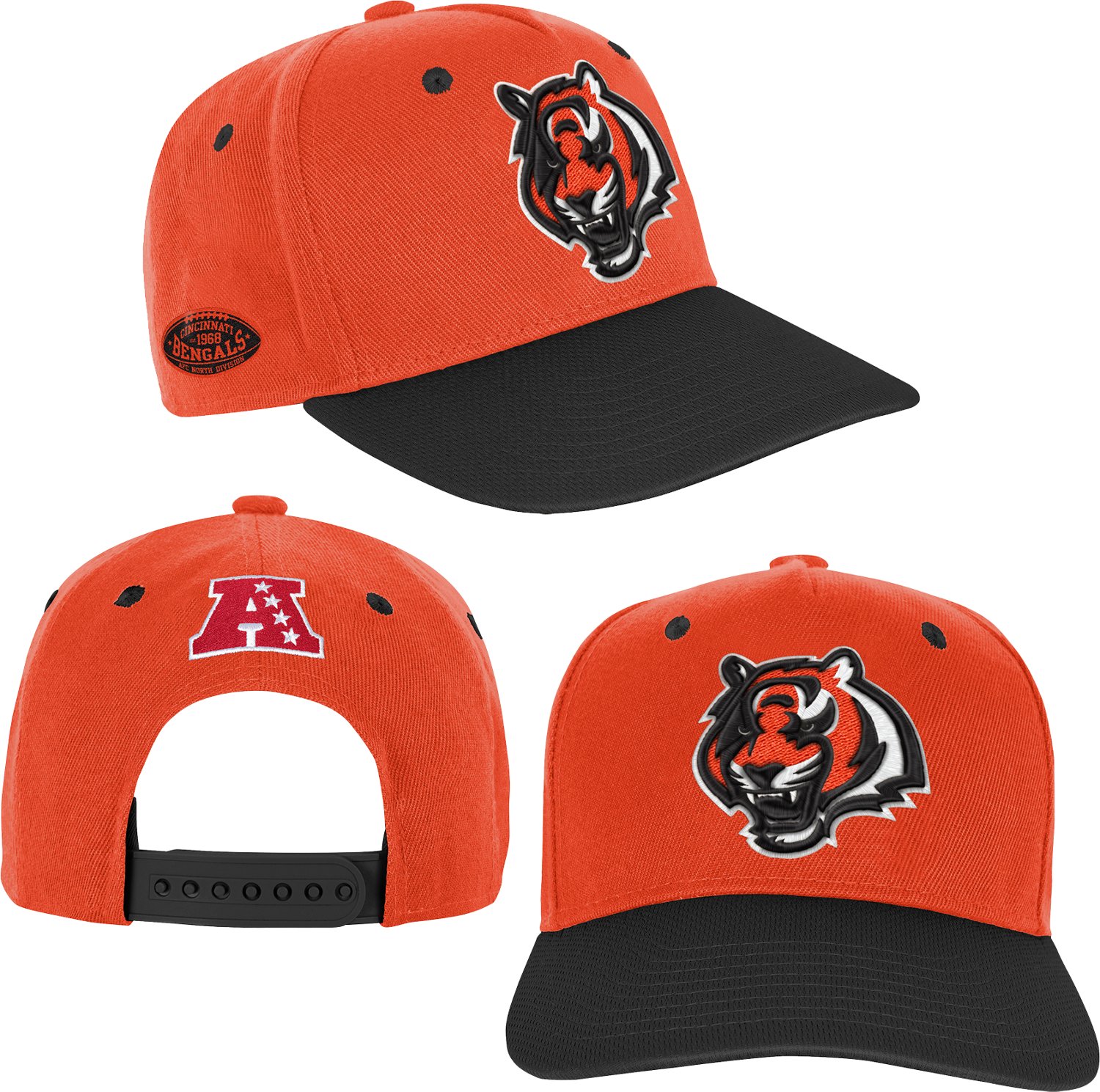 Outerstuff Boys' Cincinnati Bengals Pro-Sport Precurved Snapback Cap