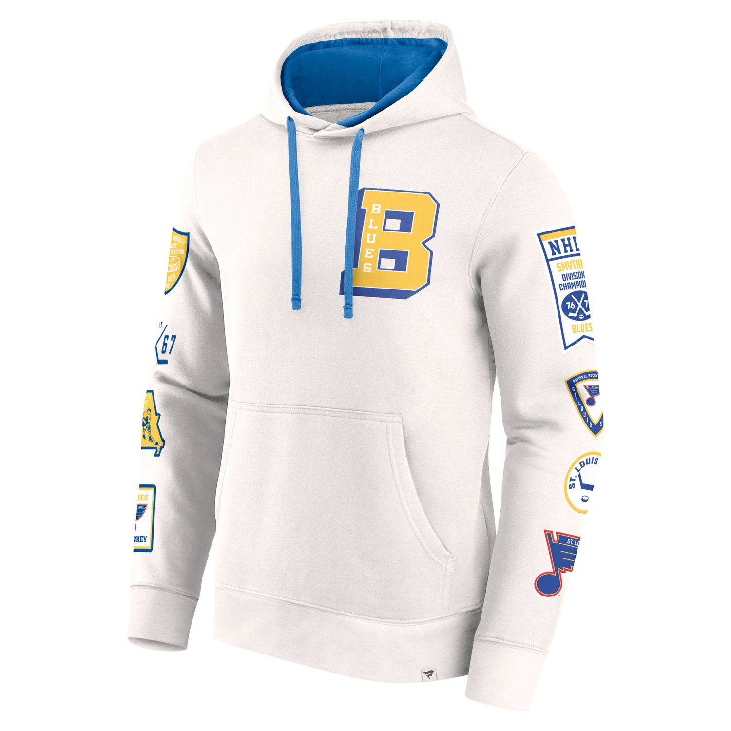 Fanatics Men's Blues Letterman Long Sleeve Hoodie - view number 2
