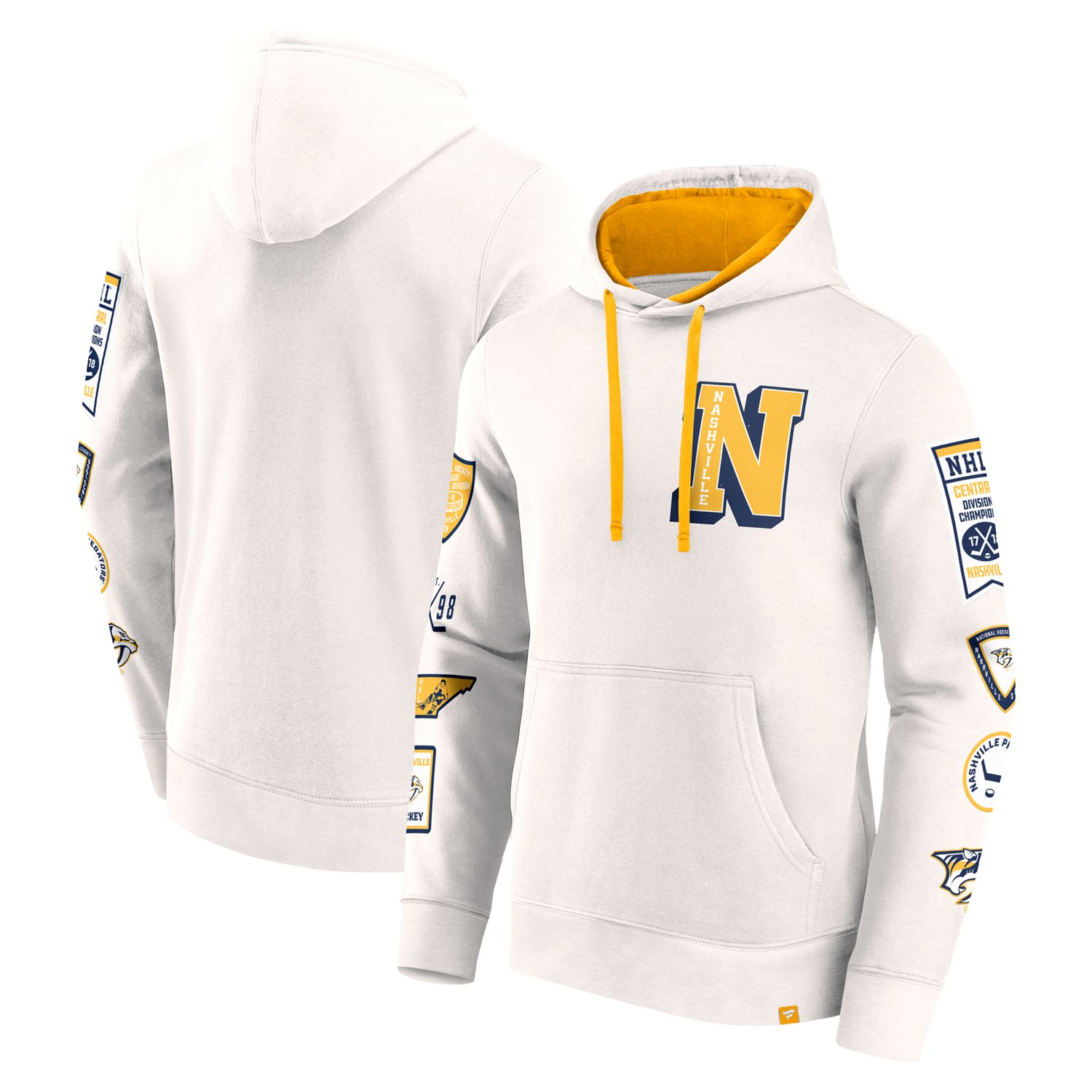 Fanatics Men's Predators Letterman Long Sleeve Hoodie - view number 1