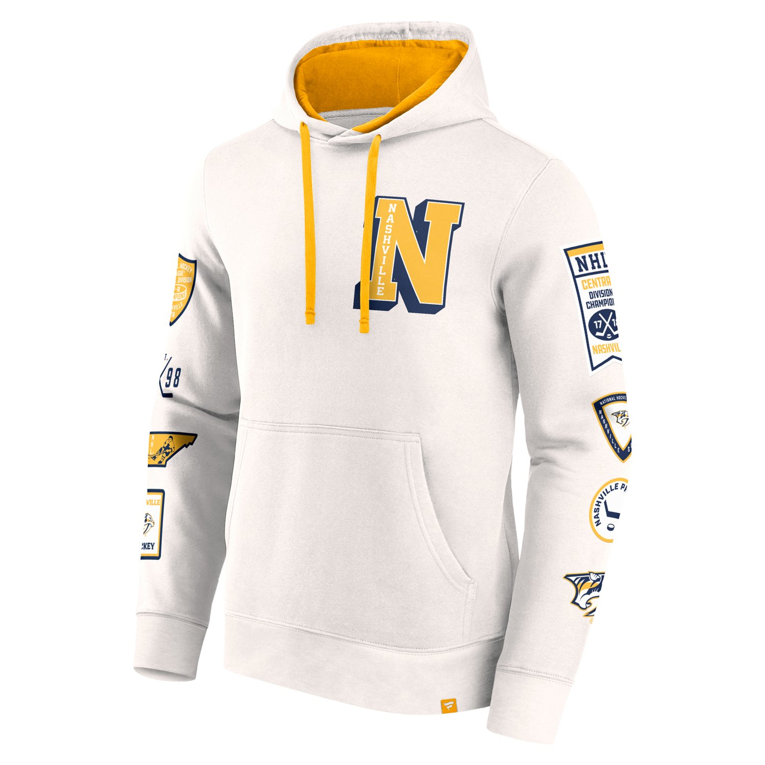 Fanatics Men's Predators Letterman Long Sleeve Hoodie - view number 2