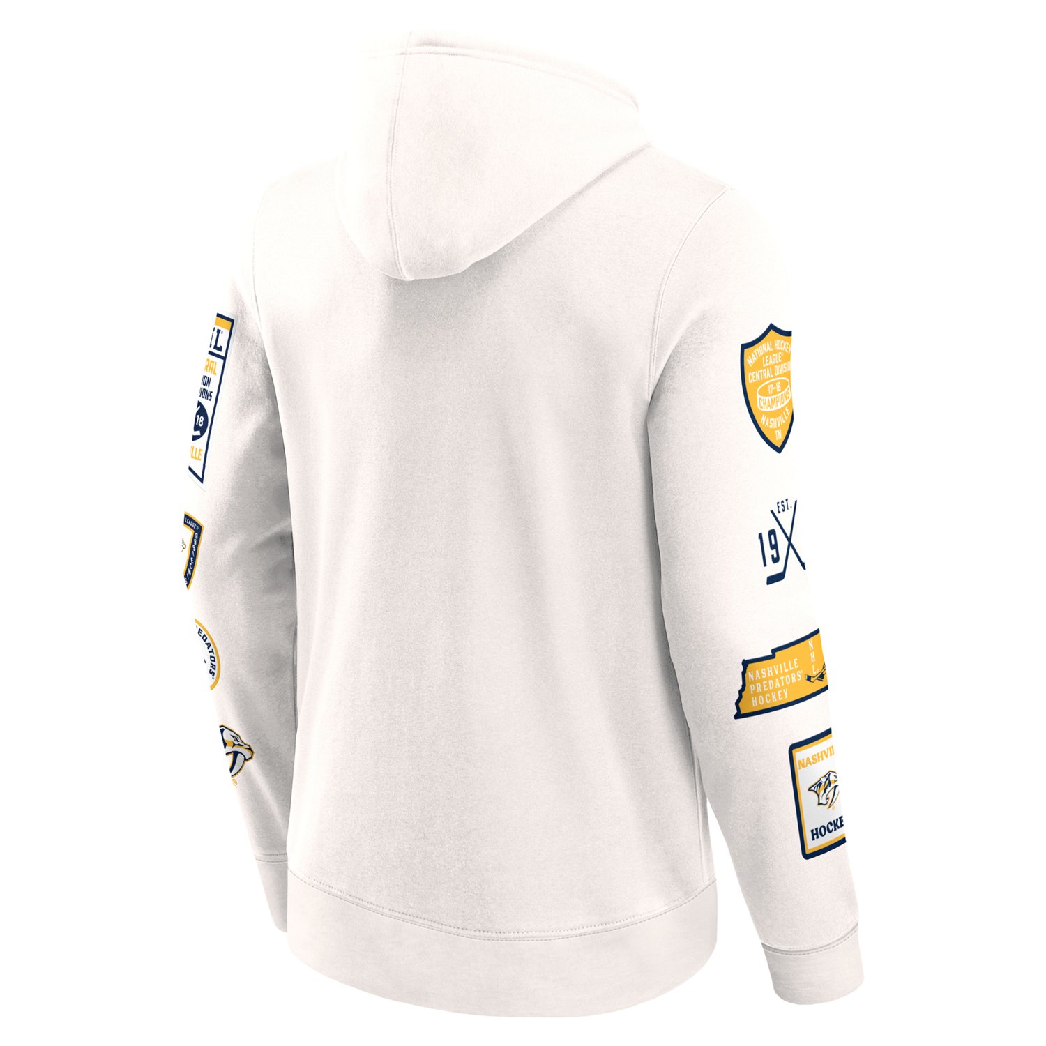 Fanatics Men's Predators Letterman Long Sleeve Hoodie - view number 3