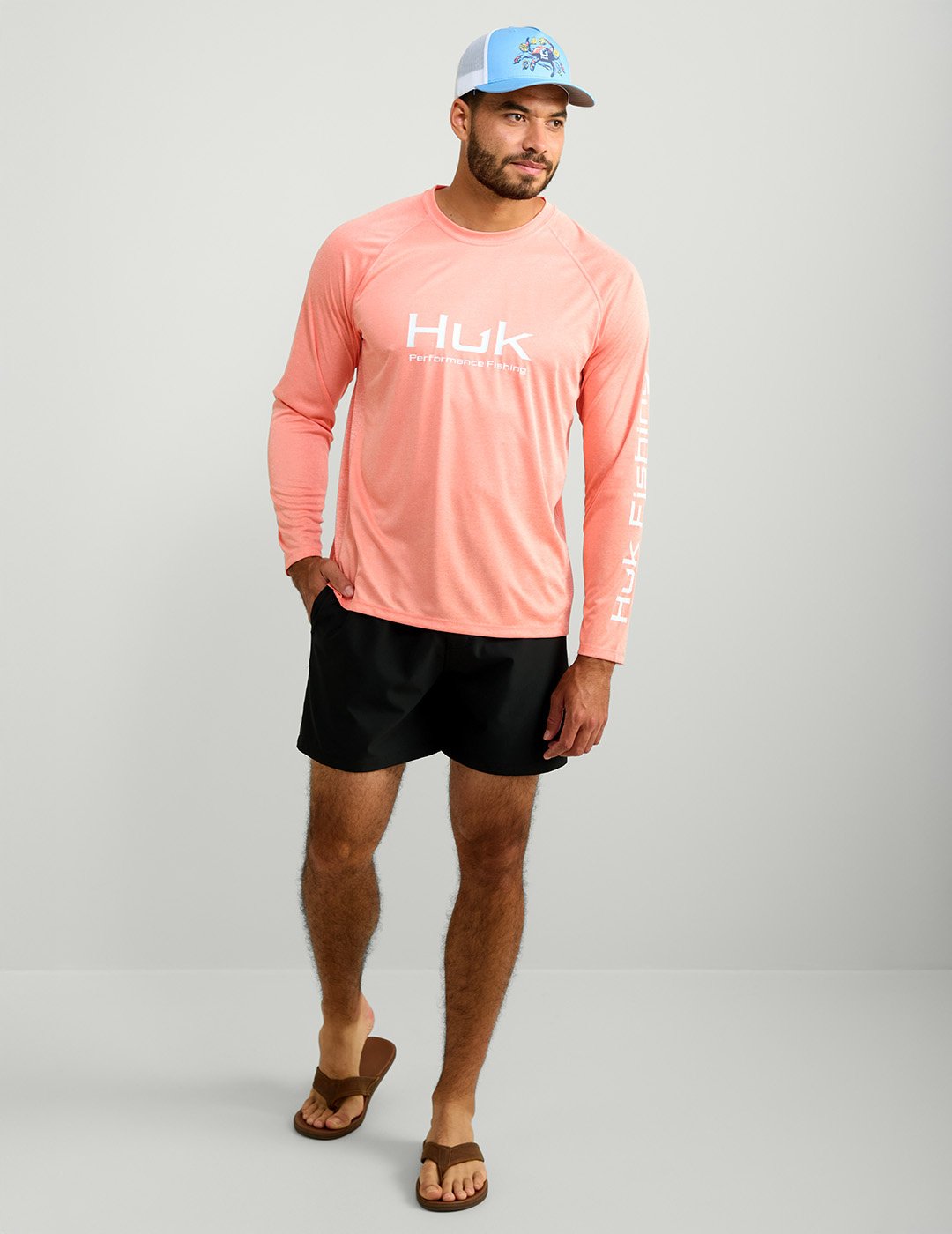 Huk Men's Vented Pursuit Long Sleeve Graphic T-shirt - view number 3