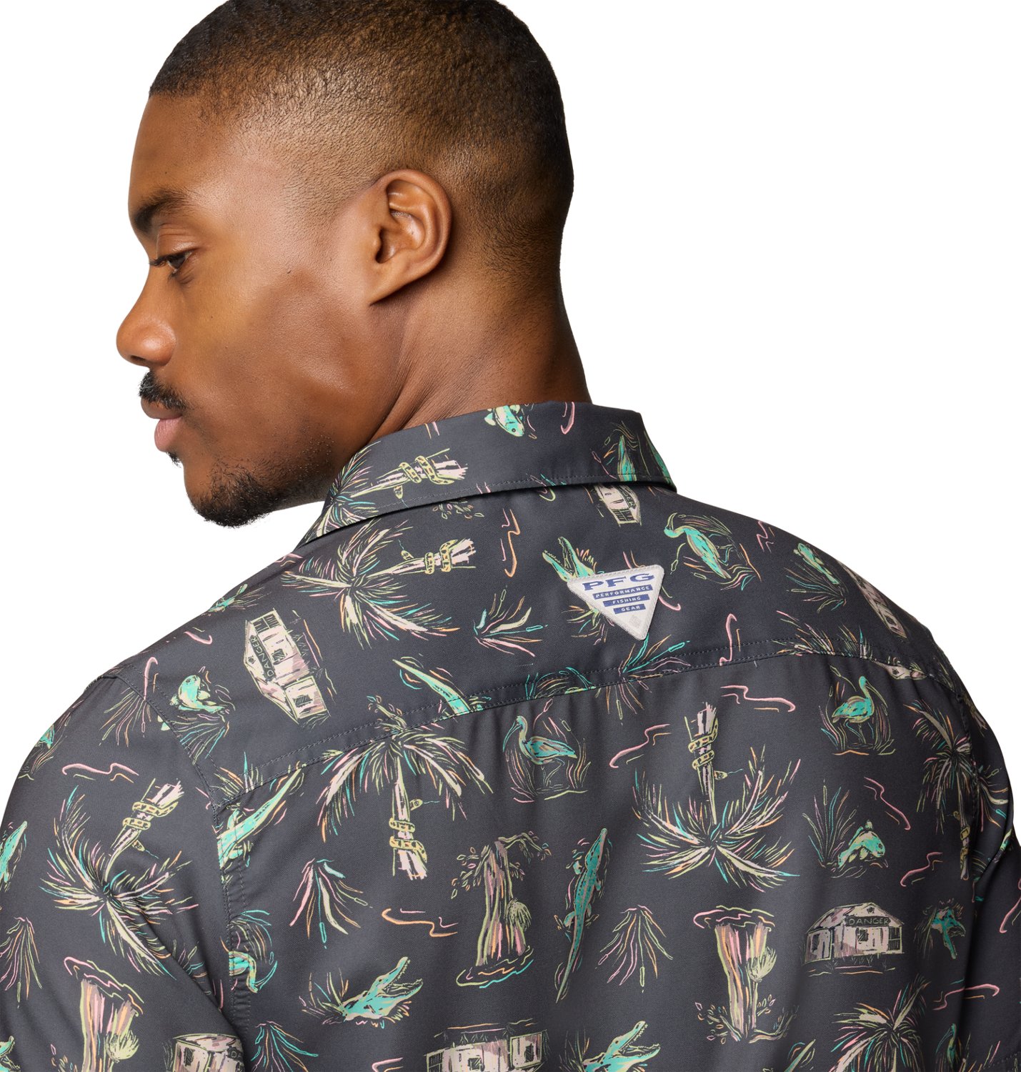 Columbia Sportswear Men's PFG Uncharted Printed Button Down Shirt                                                                - view number 4
