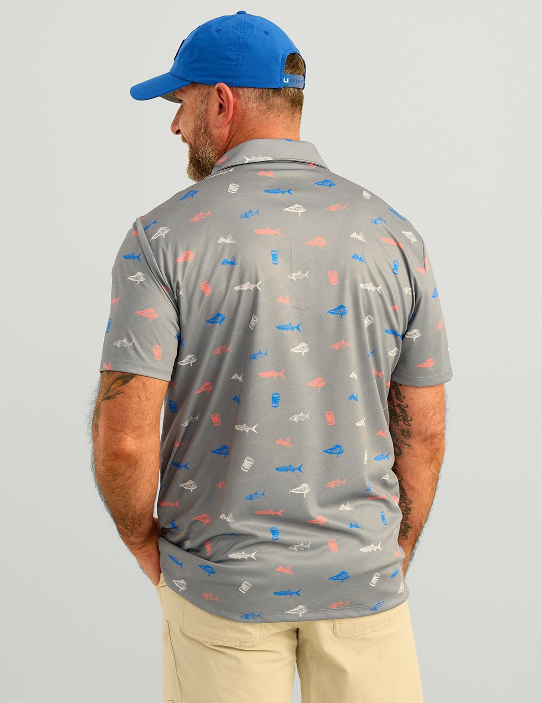 Huk Men's KC Pursuit Printed Polo Shirt - view number 2