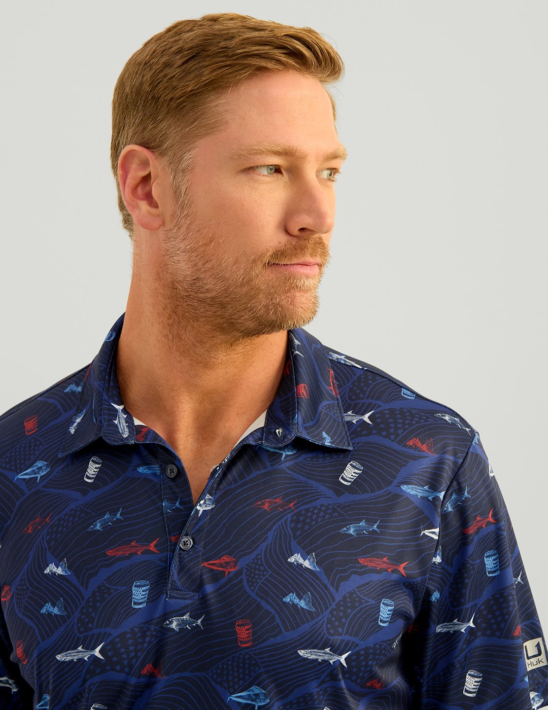 Huk Men's KC Pursuit Printed Polo Shirt - view number 4