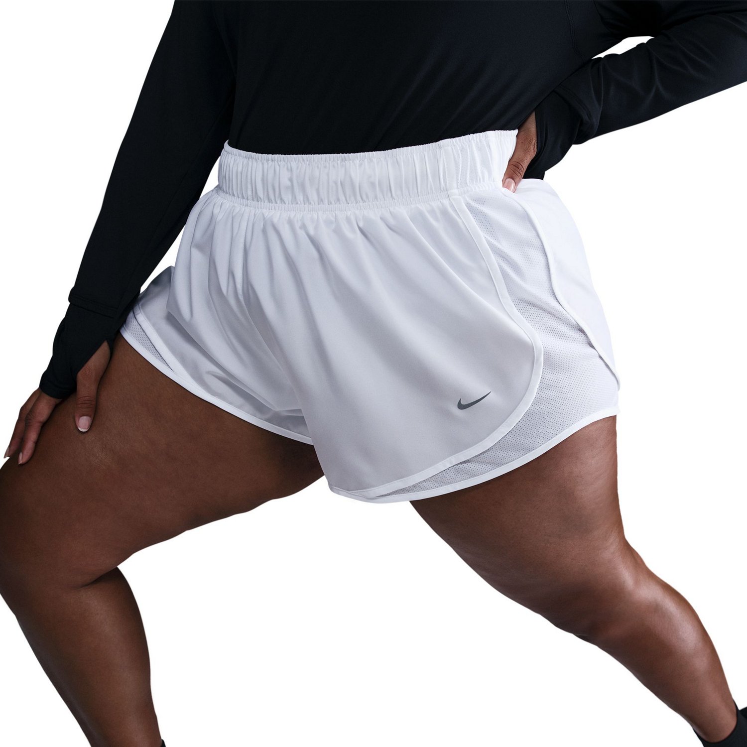 Nike Women's Tempo Dri-FIT Mid Rise Plus Size Running Shorts 3 in - view number 4