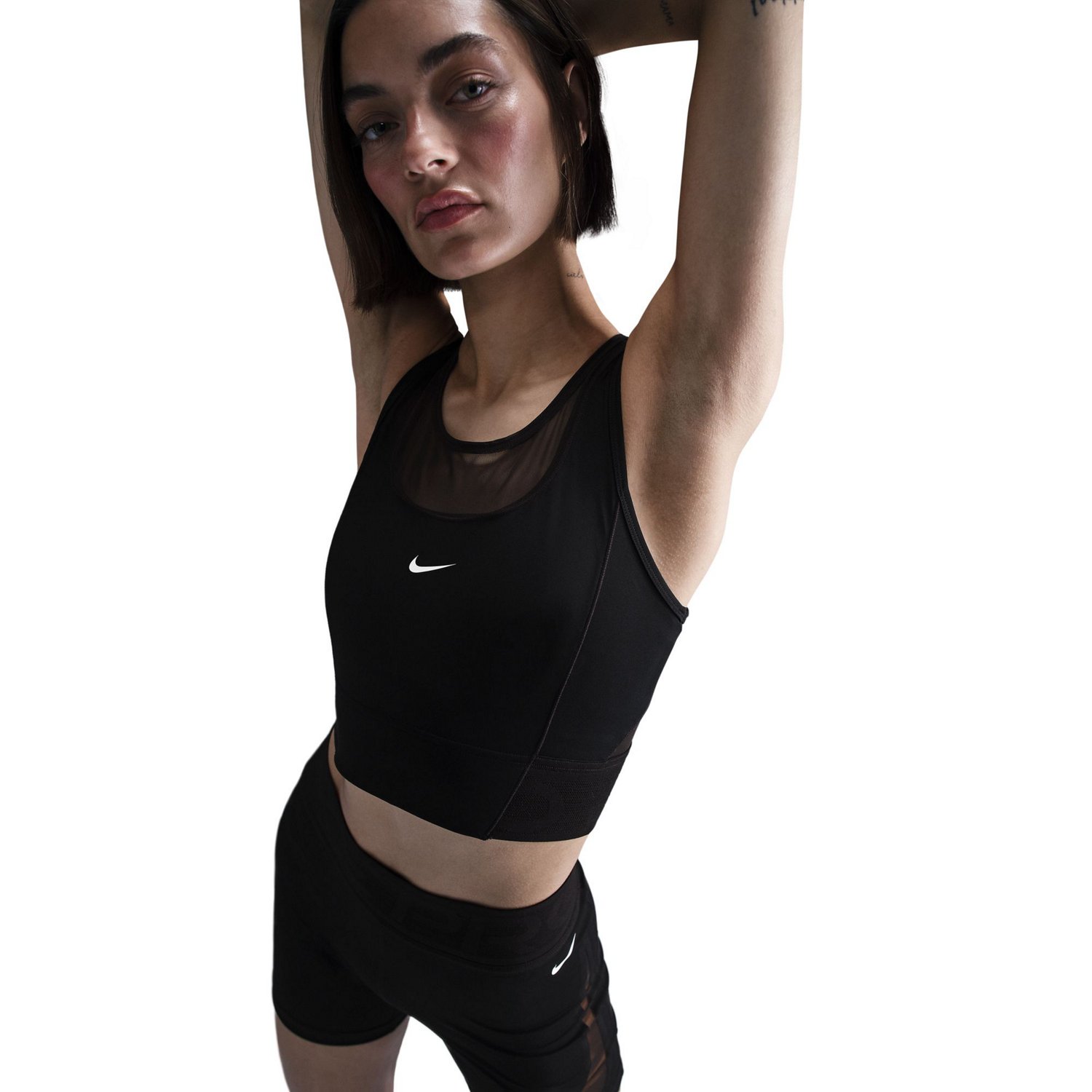 Nike Women's Pro Dri-FIT Cropped Tank Top                                                                                        - view number 2