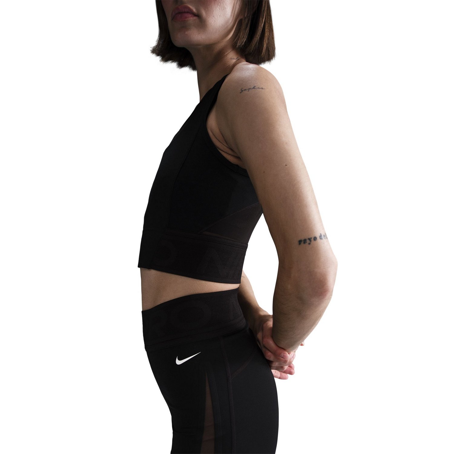 Nike Women's Pro Dri-FIT Cropped Tank Top                                                                                        - view number 3