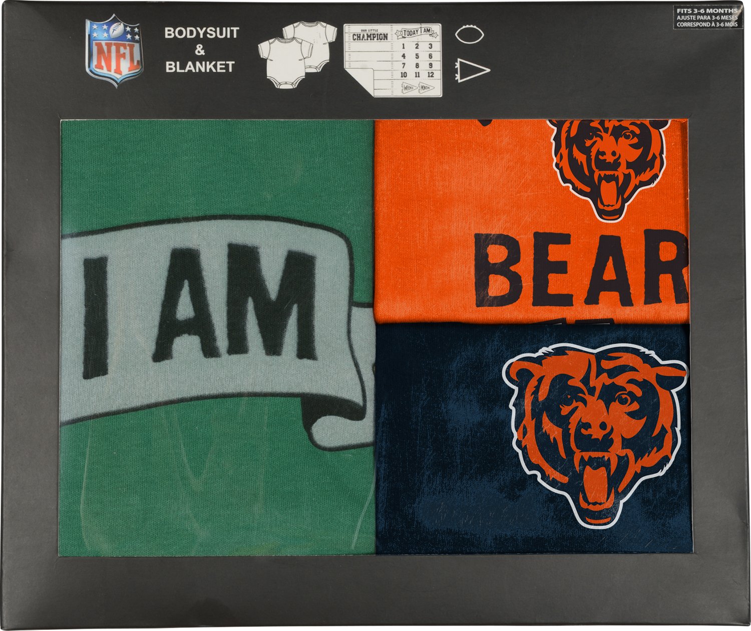 Outerstuff Infants' Chicago Bears #1 Draft Pick 2-Piece Creeper and Blanket Set                                                  - view number 7