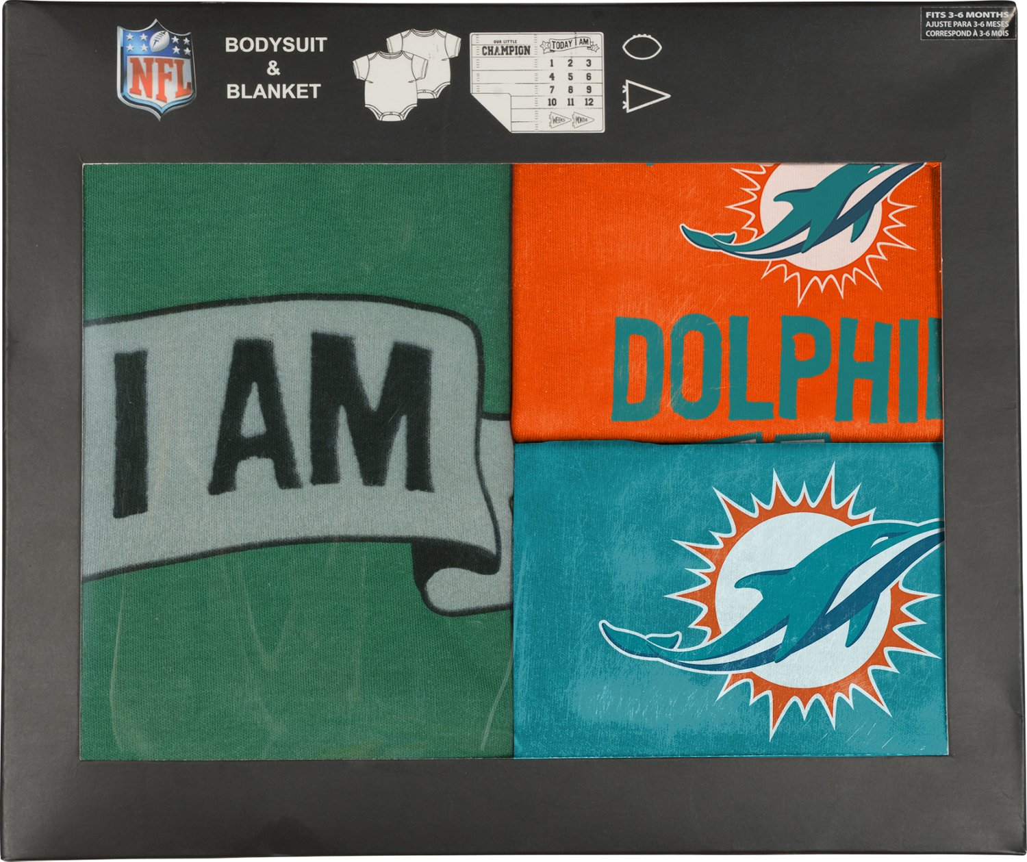 Outerstuff Infants' Dolphins #1 Draft Pick 2-Piece Creeper and Blanket Set - view number 7