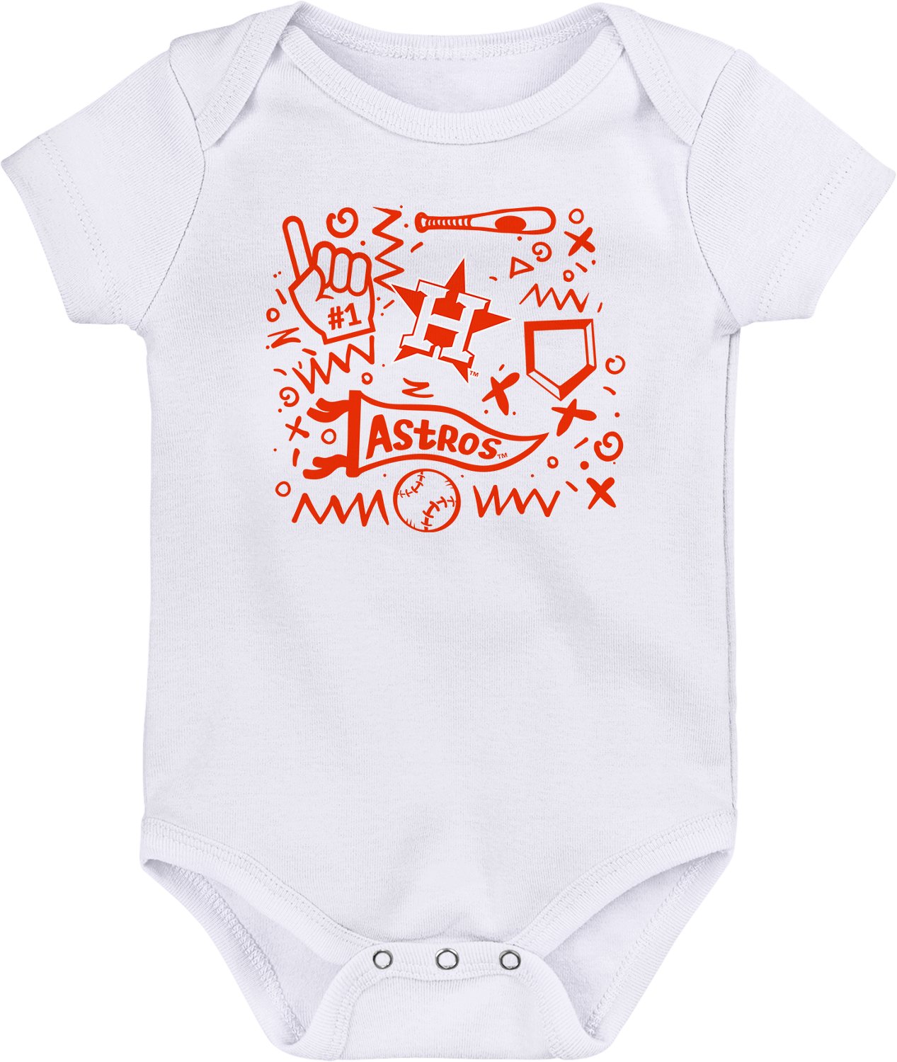 Outerstuff Infants' Houston Astros Batter Up Creepers 3-Pack - view number 2