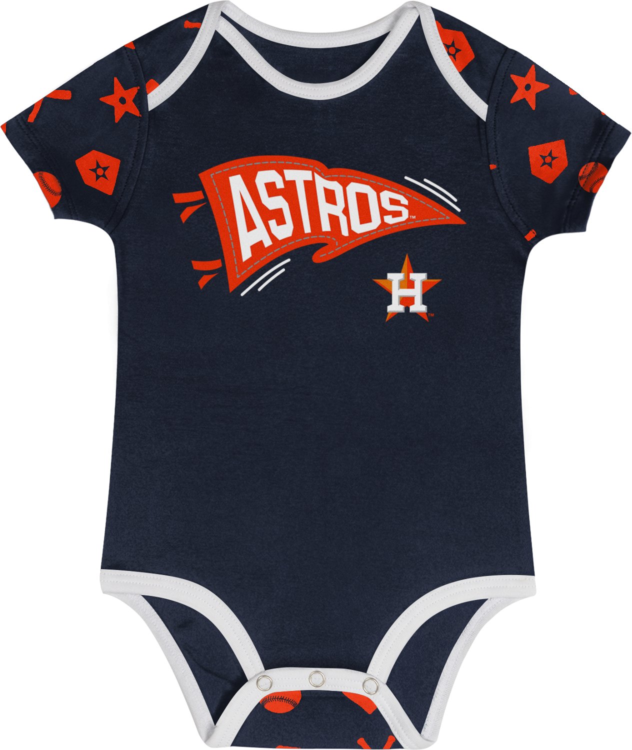 Outerstuff Infants' Houston Astros On Deck Diaper Cover Set                                                                      - view number 2