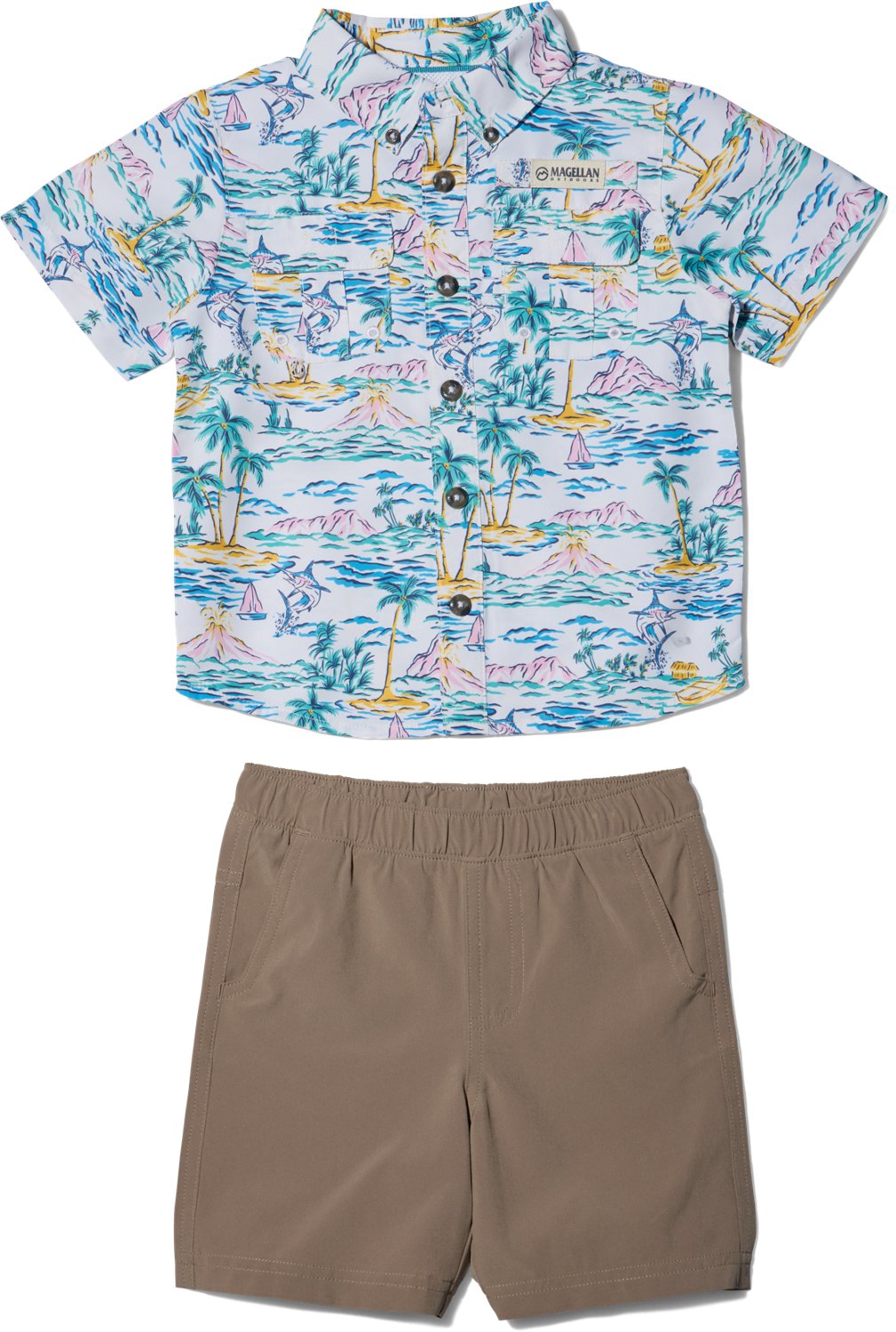 Magellan Outdoors Boys' (4-7) Laguna Madre Print Shirt and Short Set - view number 3