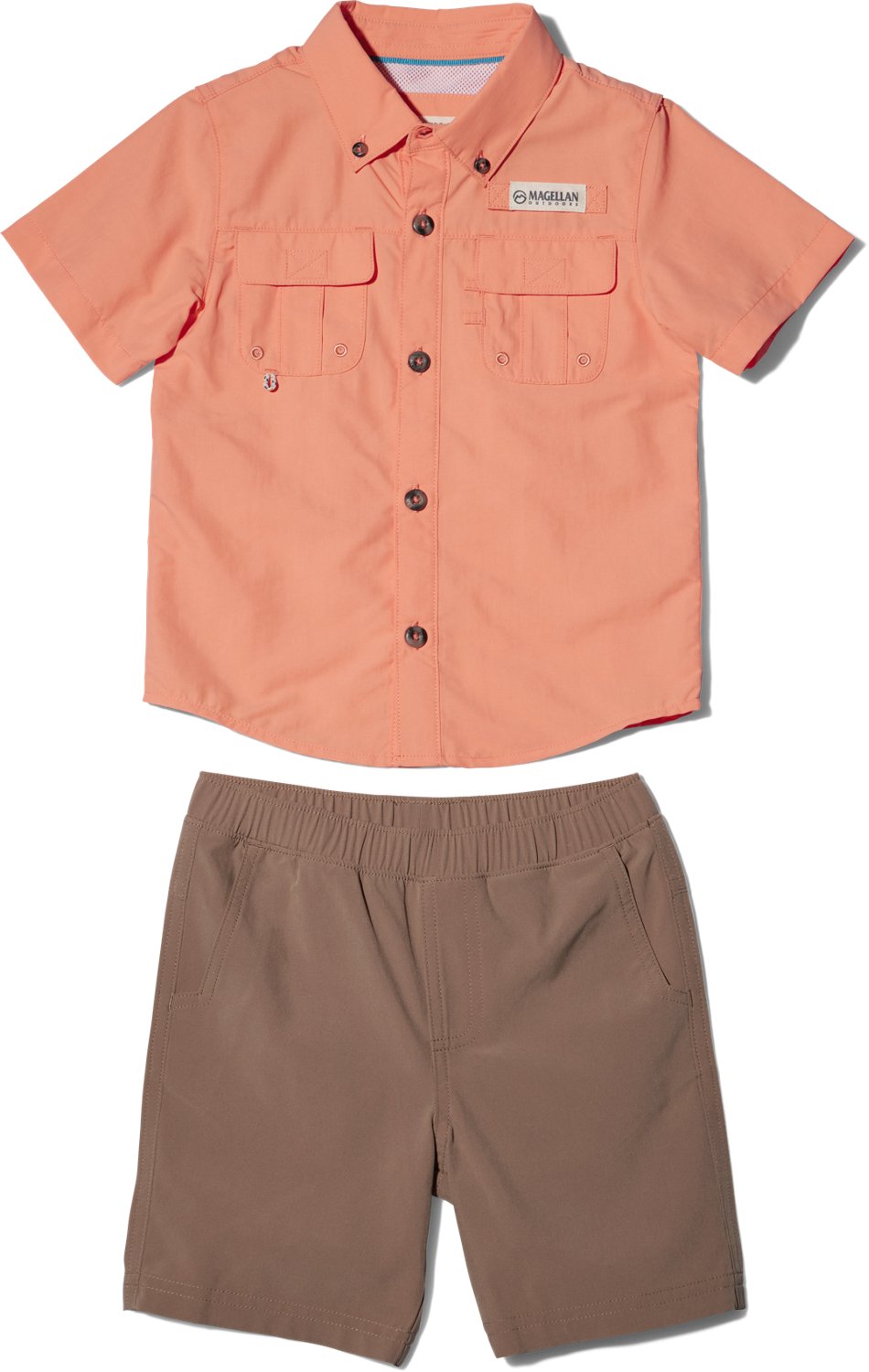 Magellan Outdoors Boys' (4-7) Laguna Madre Short Sleeve Shirt and Shorts Set