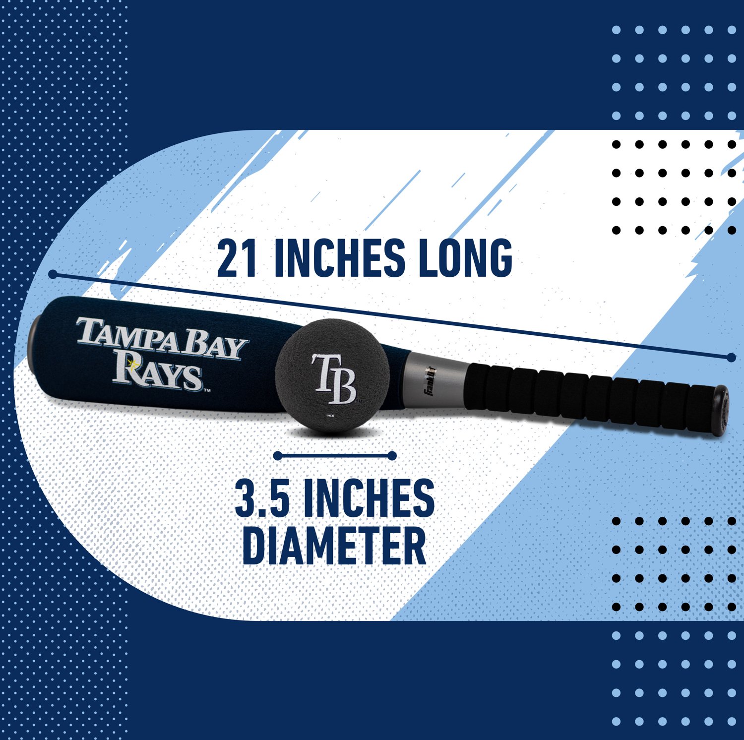 Franklin Tampa Bay Rays 21 in Jumbo Foam Baseball Bat and Ball Set                                                               - view number 2