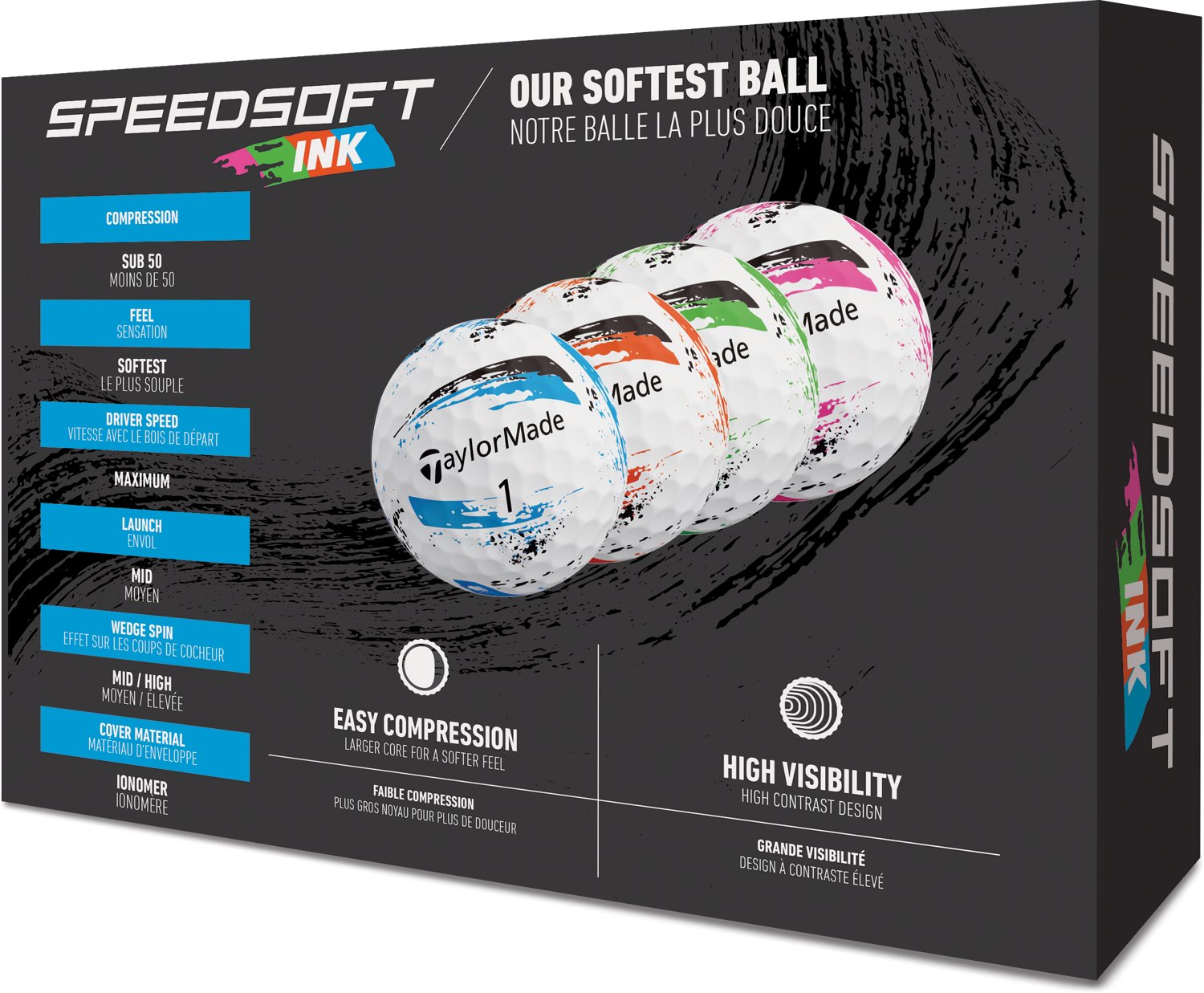 TaylorMade 2024 Speedsoft Ink Golf Ball                                                                                          - view number 3