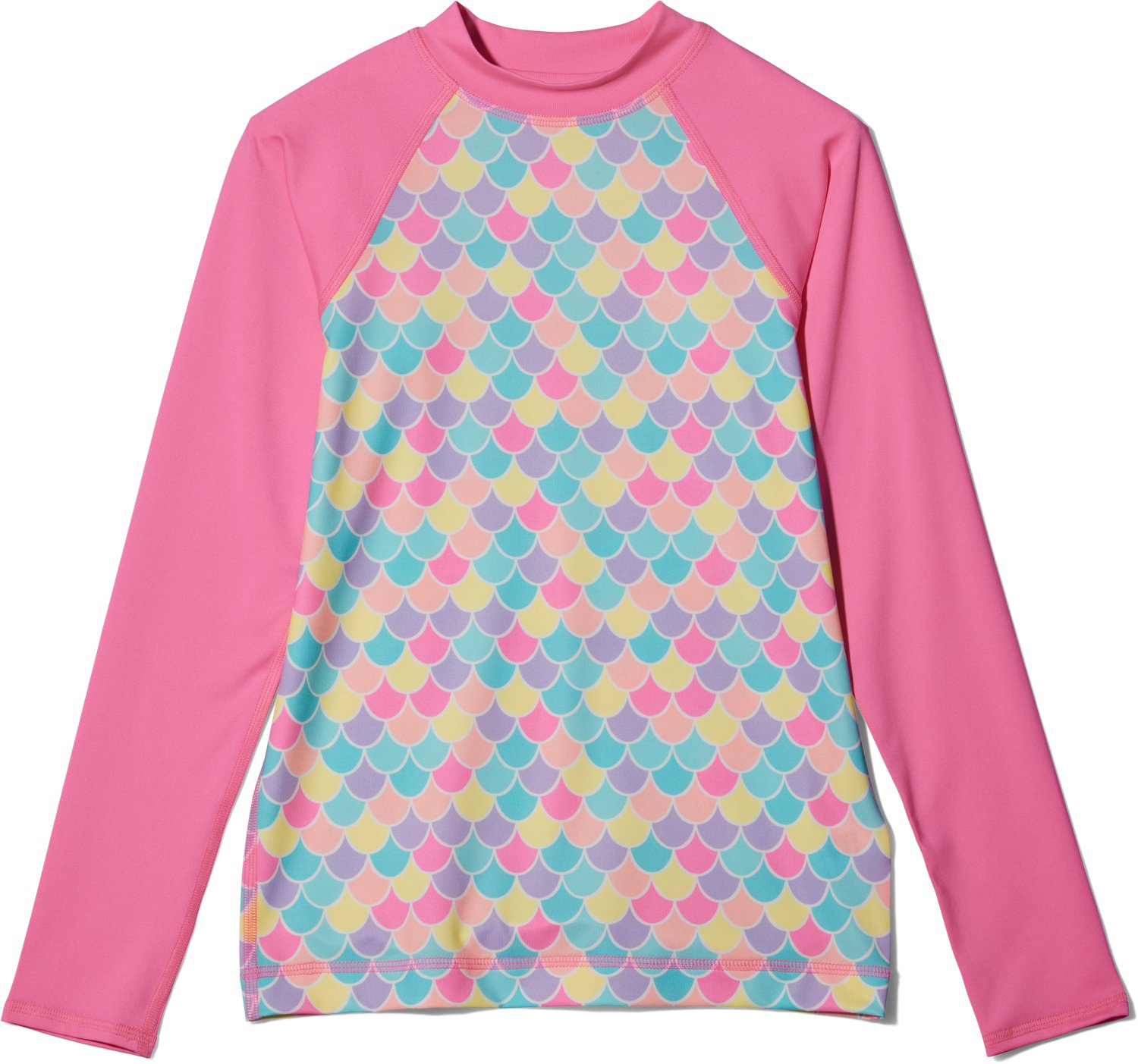 O'Rageous Girls' Mermaid Printed Long Sleeve Rash Guard                                                                          - view number 1