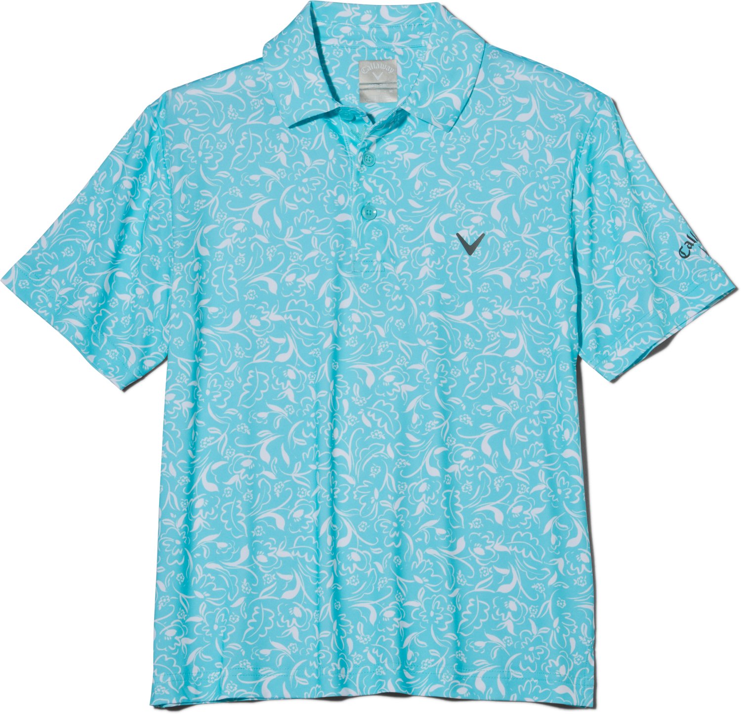 Callaway Boys' Floral Printed Polo Shirt