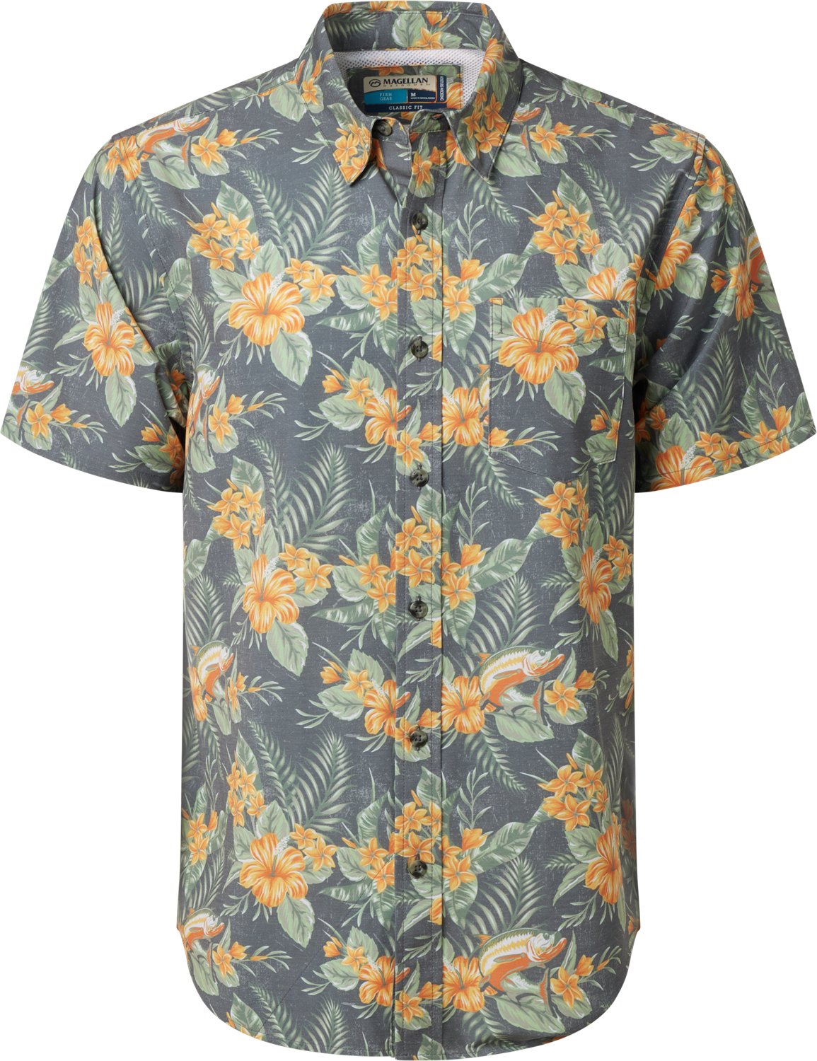 Magellan Outdoors Menâ€™s Shore and Line Washed Out Pocket Button-Down Fishing Shirt - view number 1