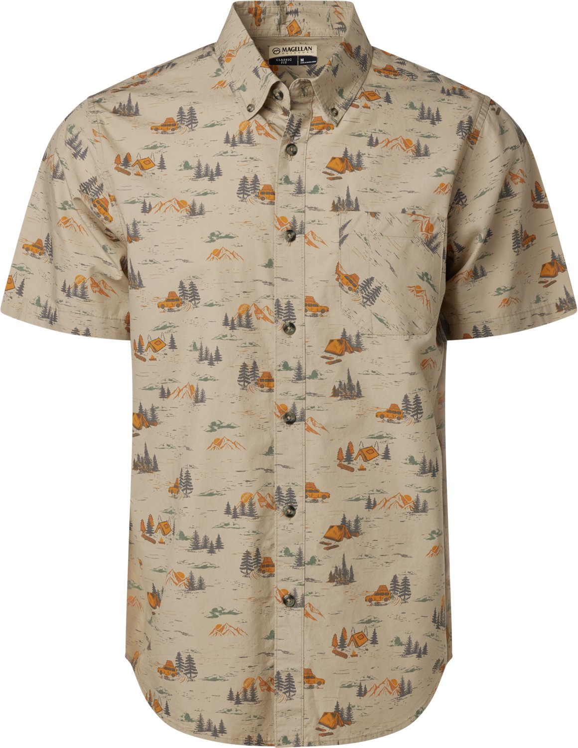 Magellan Outdoors Men's Summerville Print Short Sleeve Shirt - view number 3