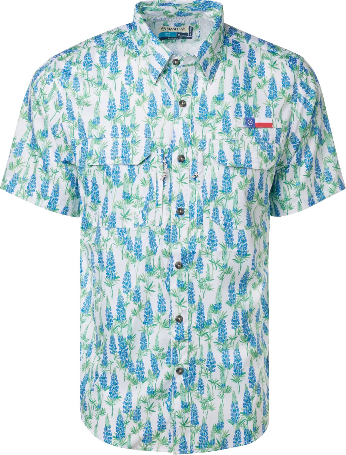 Magellan Outdoors Men's FishGear Local State Texas Print Short Sleeve Button-Down Shirt - view number 1