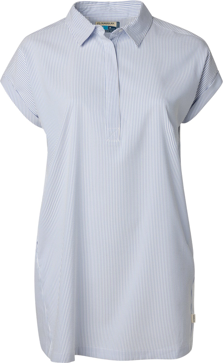 Magellan Outdoors Women's Plus Size Southern Summer Seersucker Short Sleeve Dress - view number 1
