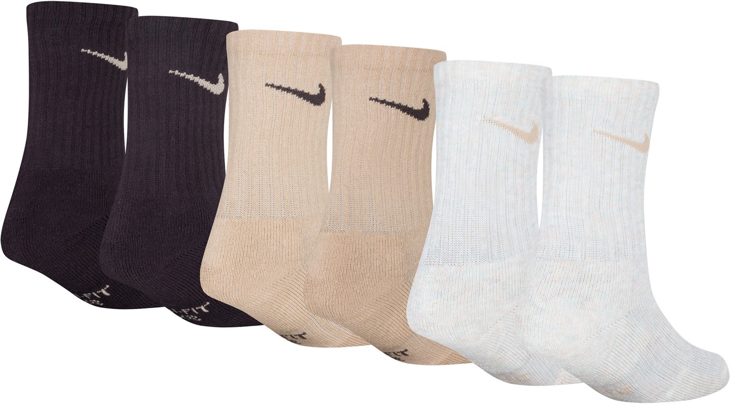Nike Kids' Dri-Fit Performance Crew Socks 6 Pack                                                                                 - view number 6