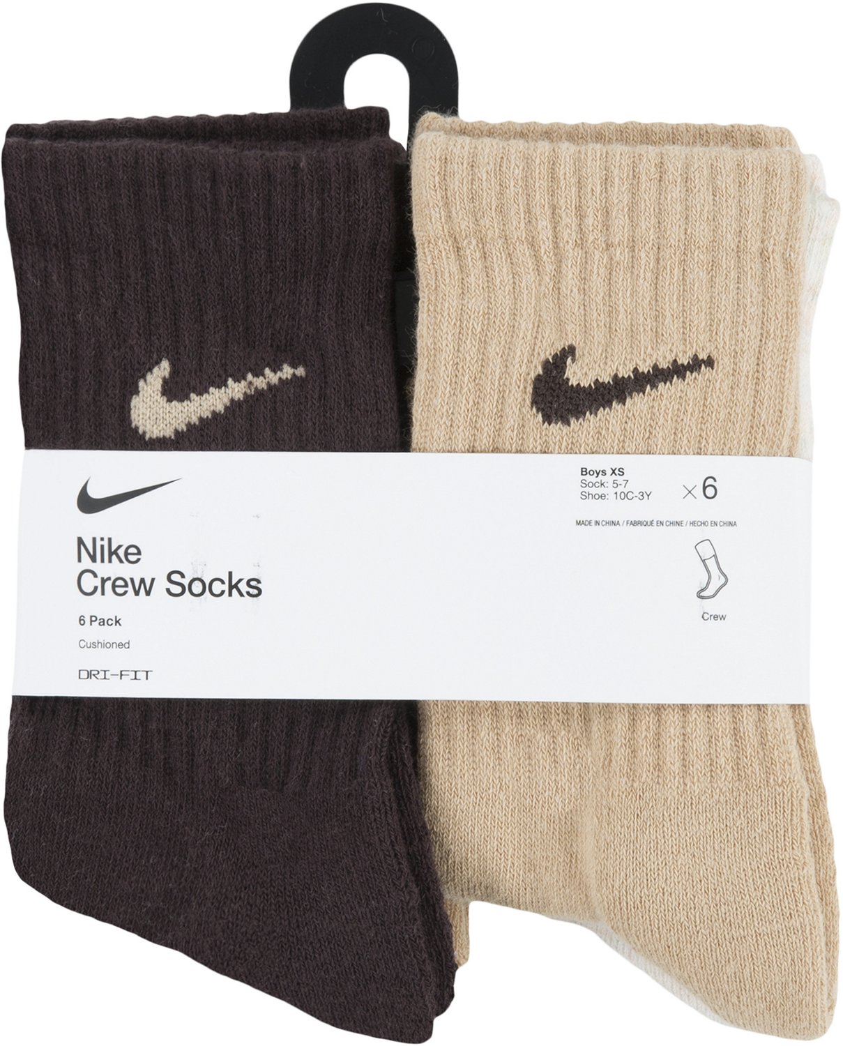 Nike Kids' Dri-Fit Performance Crew Socks 6 Pack                                                                                 - view number 7