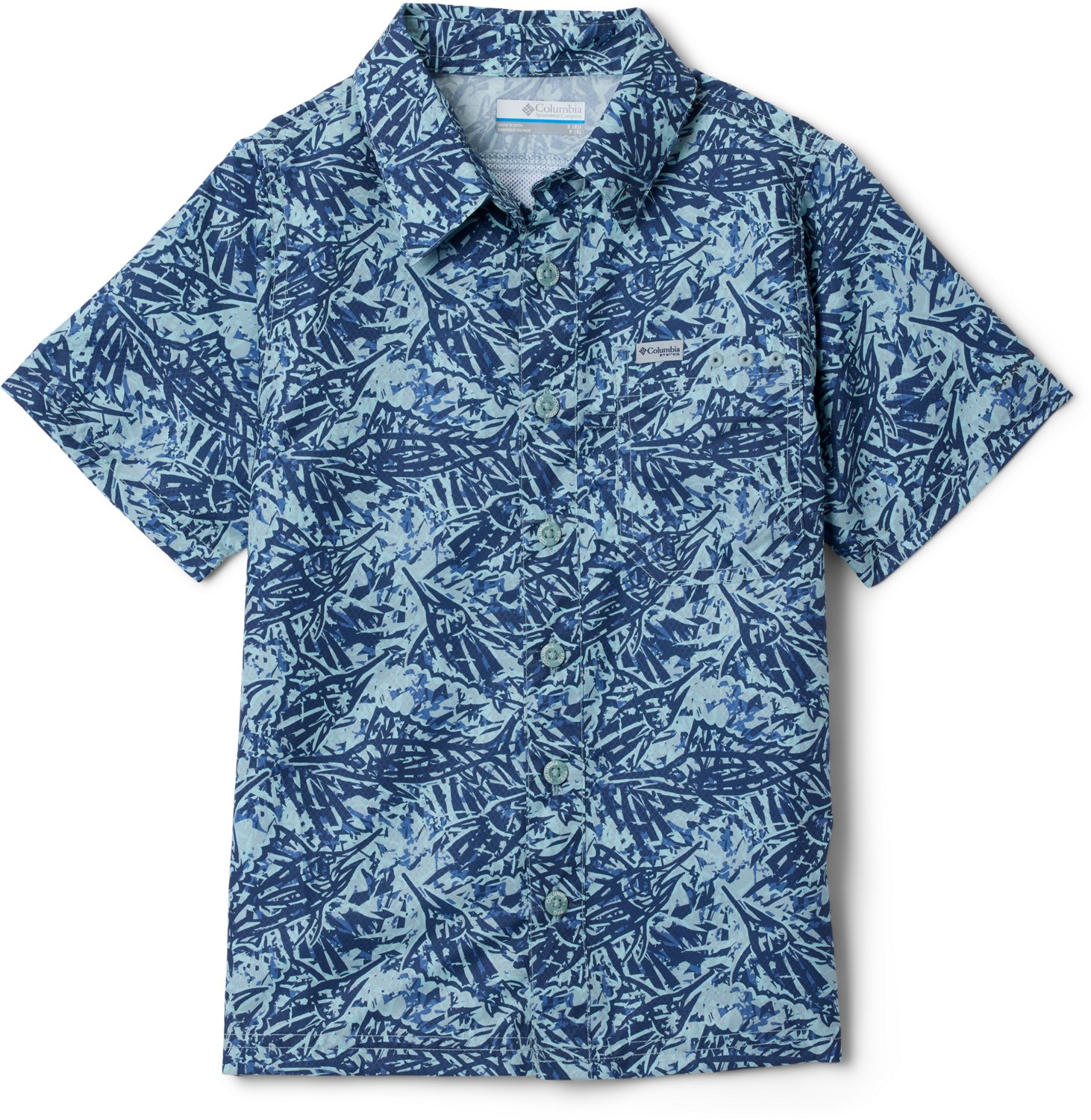 Columbia Boys’ PFG Slack Tide Camp Button-Down Graphic Shirt - view number 3