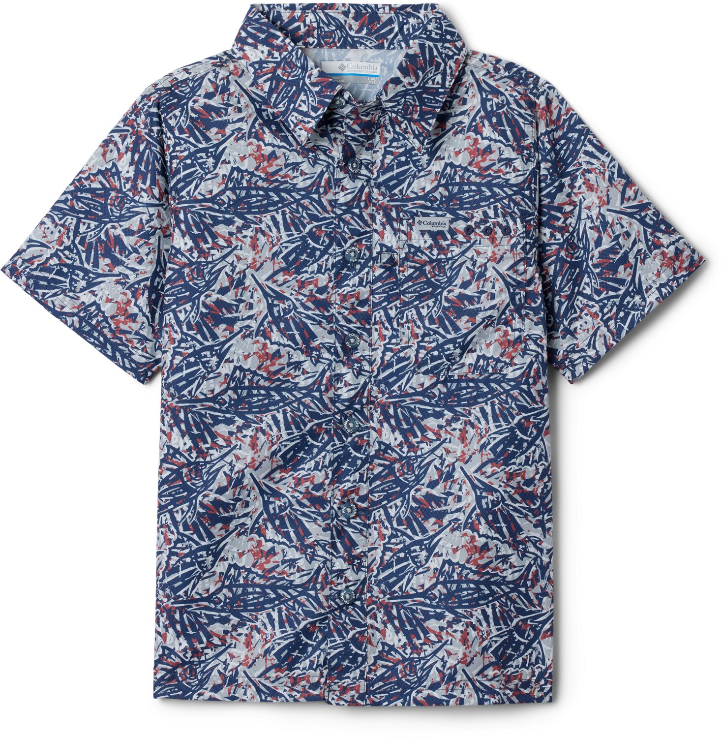 Columbia Boys’ PFG Slack Tide Camp Button-Down Graphic Shirt - view number 3