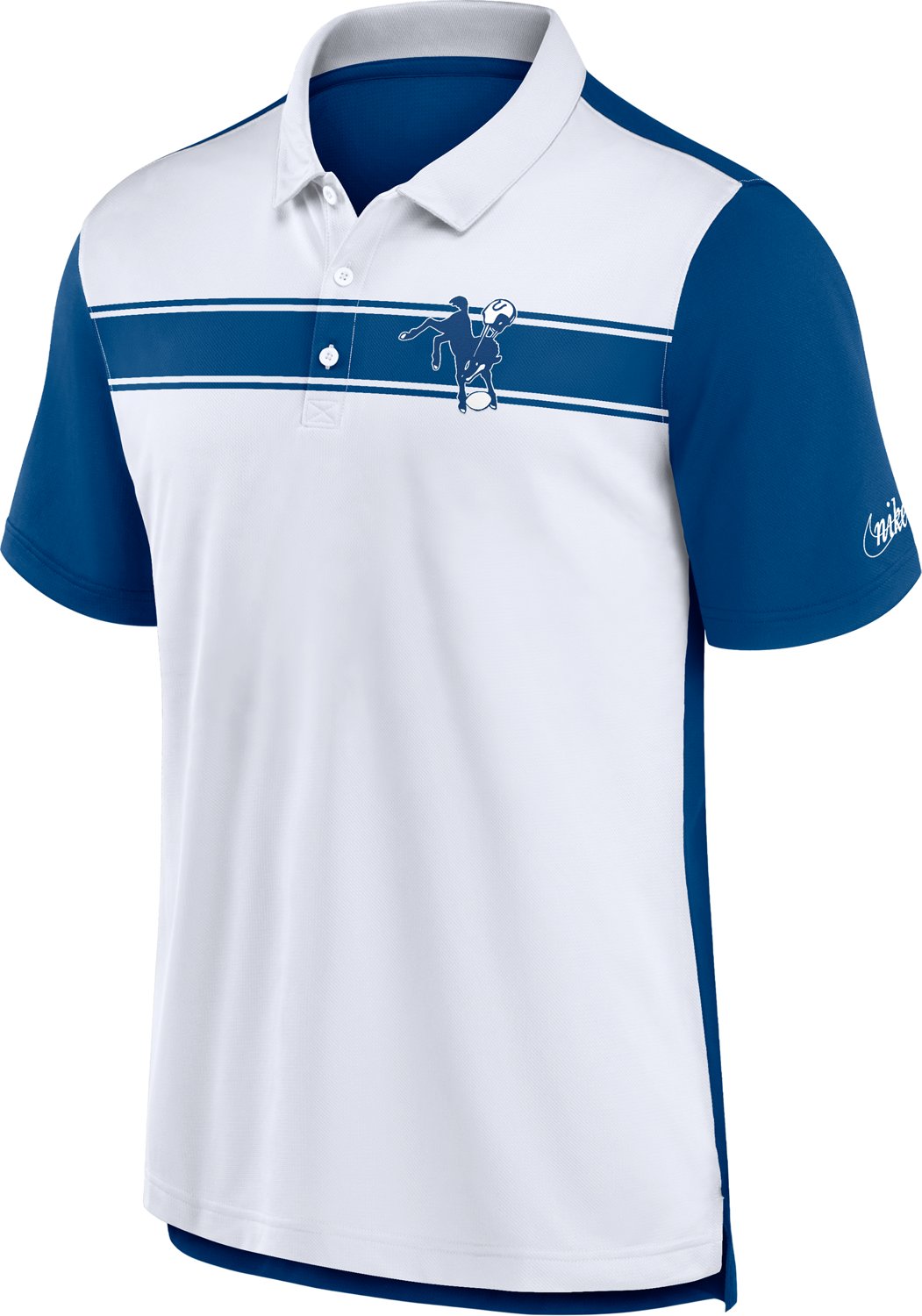 Nike Men's Indianapolis Colts Rewind Pique Polo Shirt                                                                            - view number 4