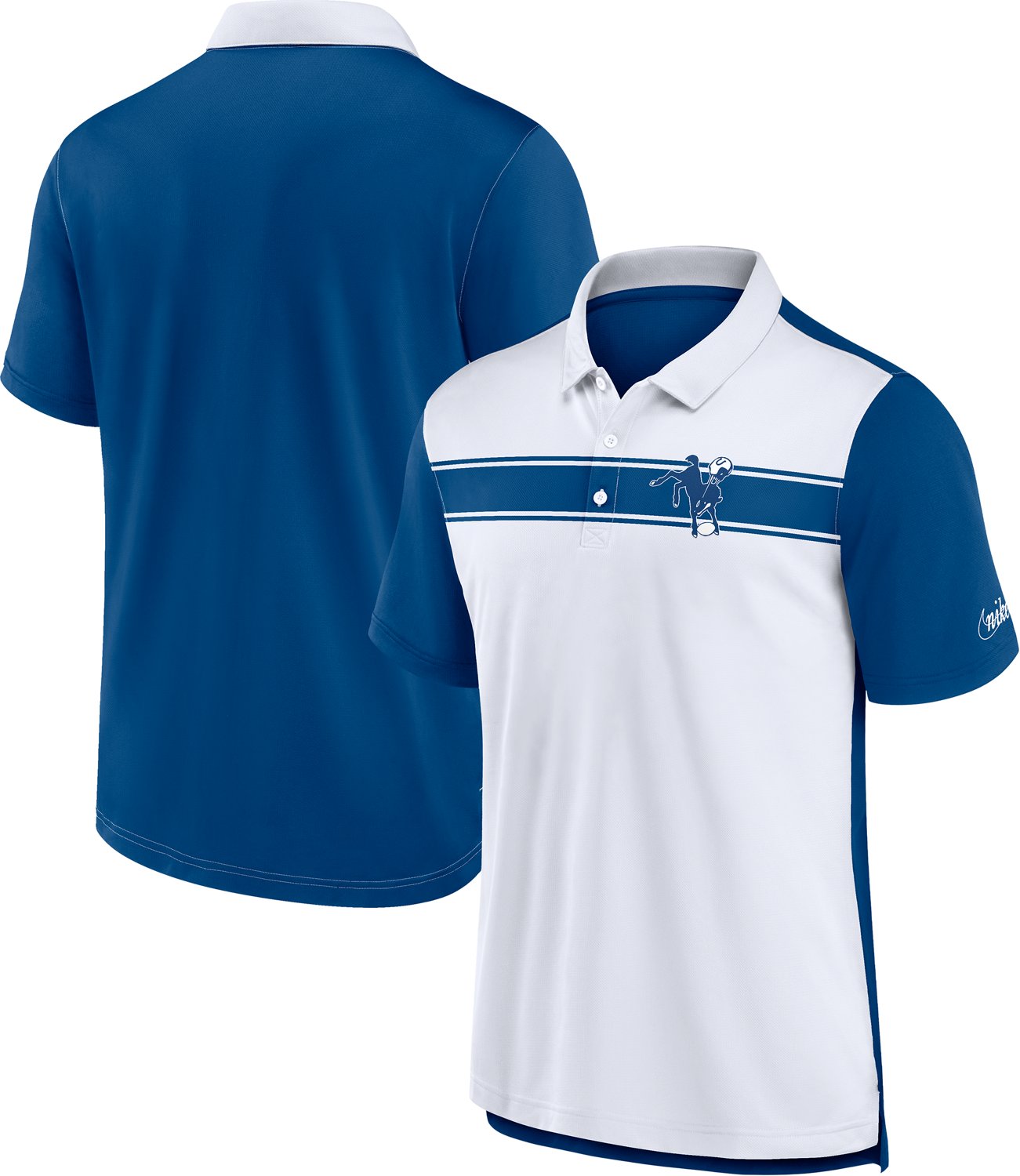 Nike Men's Indianapolis Colts Rewind Pique Polo Shirt                                                                            - view number 6