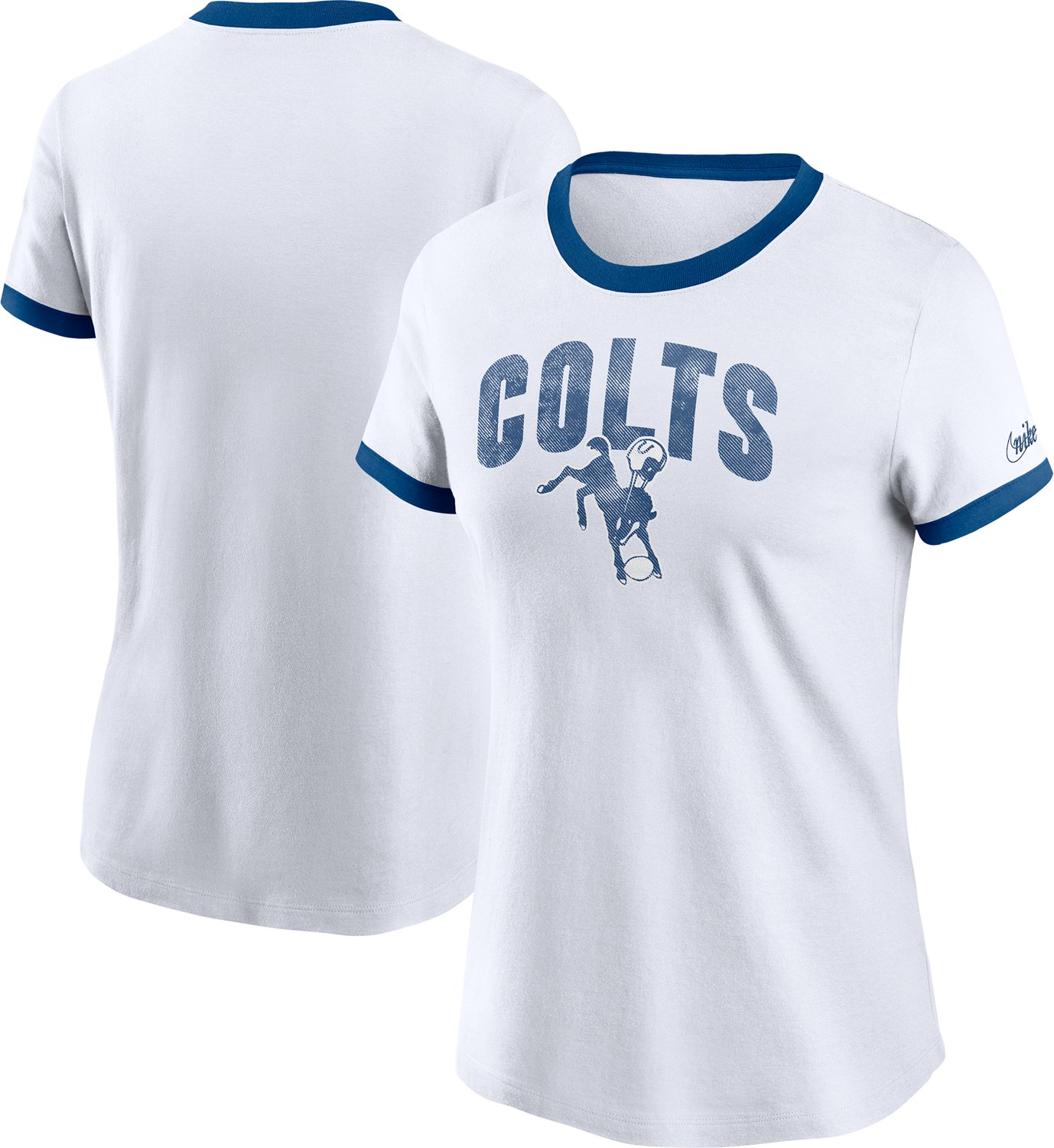 Nike Women's Indianapolis Colts Rewind Ringer T-shirt                                                                            - view number 6