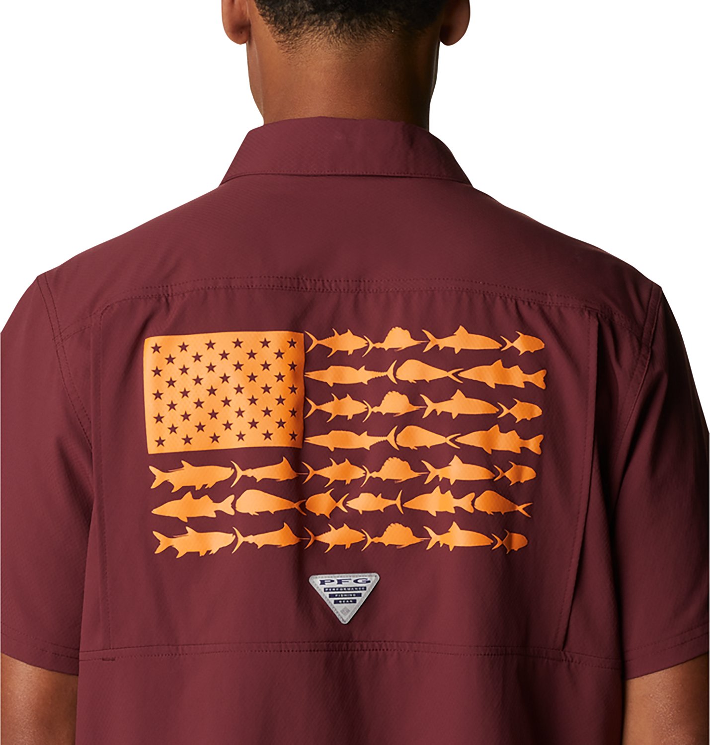 Columbia Sportswear Men's Virginia Tech Fish Flag Slack Tide Camp Button Down Shirt  - view number 4