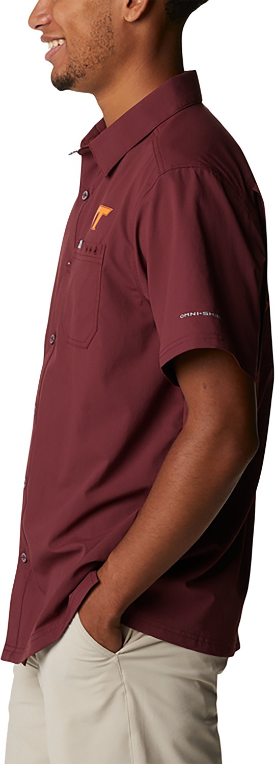 Columbia Sportswear Men's Virginia Tech Fish Flag Slack Tide Camp Button Down Shirt  - view number 6