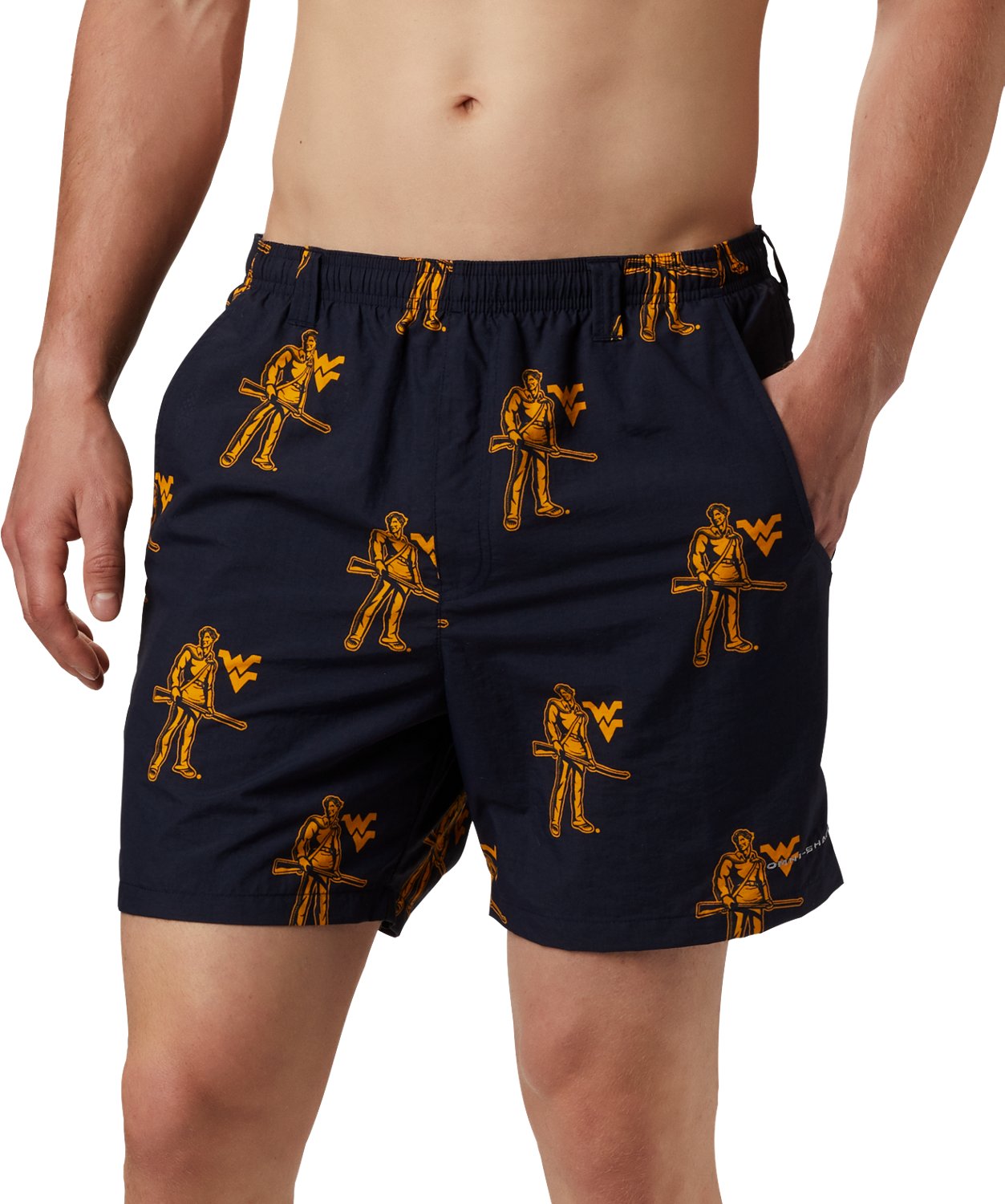 Columbia Sportswear Men's West Virginia University Backcast II Printed Shorts 6 in  - view number 3