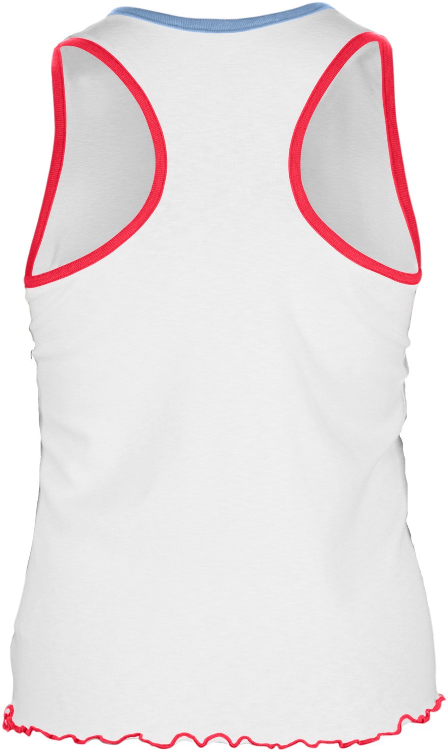 New Era Women's Texas Rangers V-notch Lettuce Hem Tank Top - view number 6