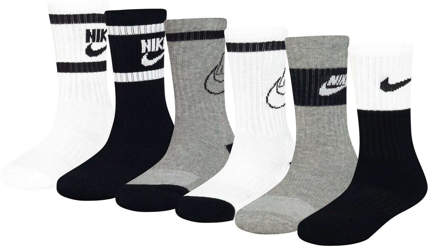 Nike Youth Retro Crew 6 Pack Socks                                                                                               - view number 3