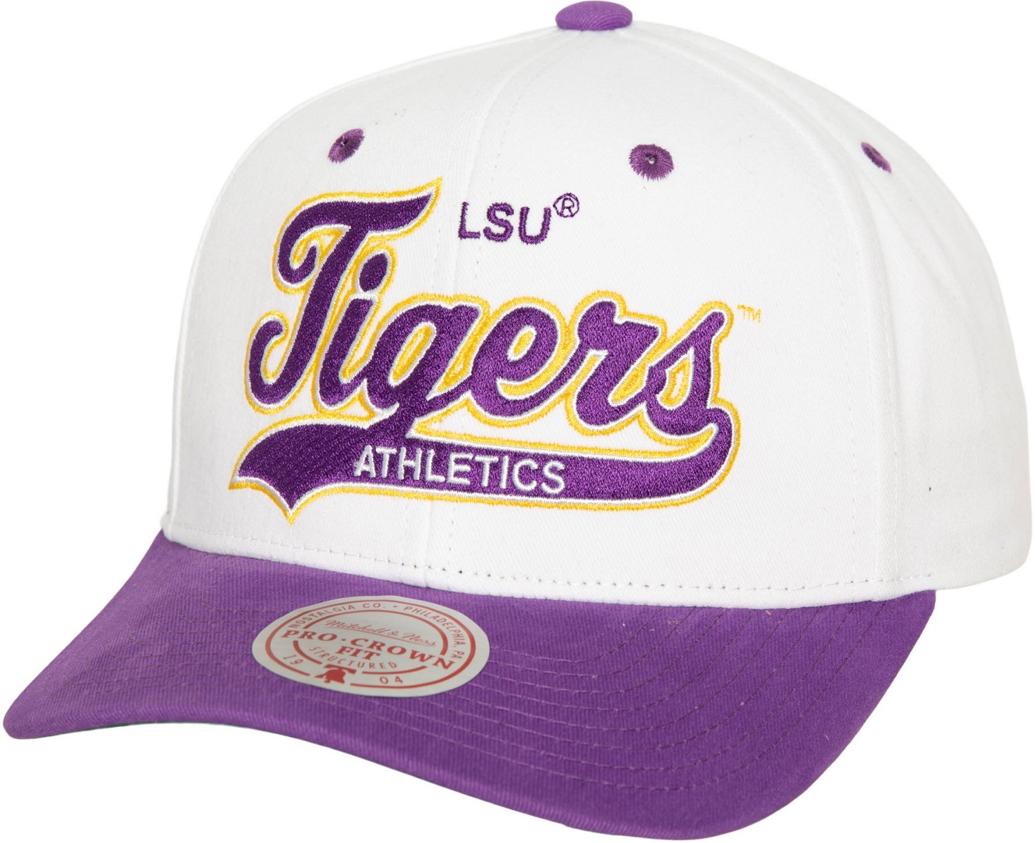Mitchell & Ness Men's Louisiana State University Tail Sweep Pro Snapback Cap - view number 5