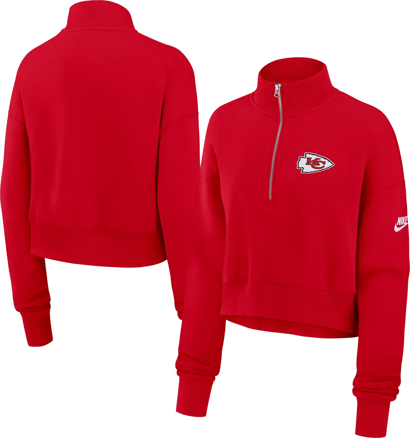 Nike Women's Kansas City Chiefs Rewind Phoenix 1/4-Zip Top - view number 6
