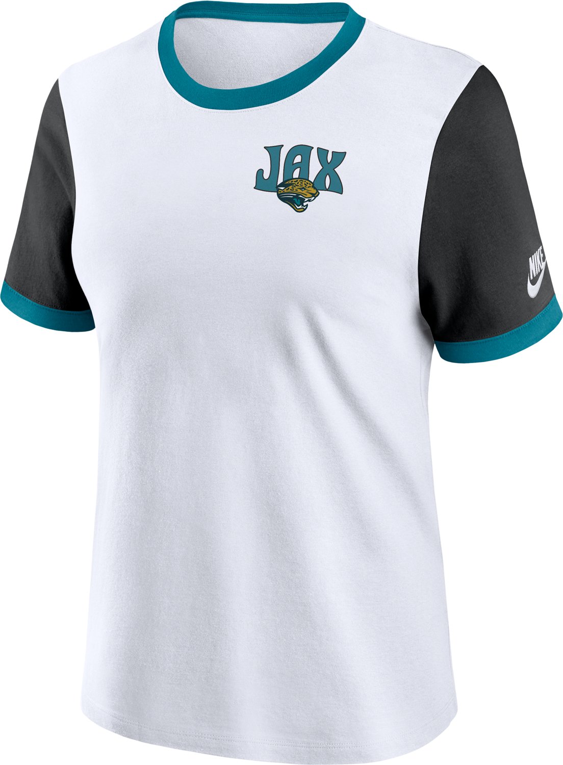 Nike Women's Jacksonville Jaguars Rewind Ringer Graphic T-shirt - view number 4